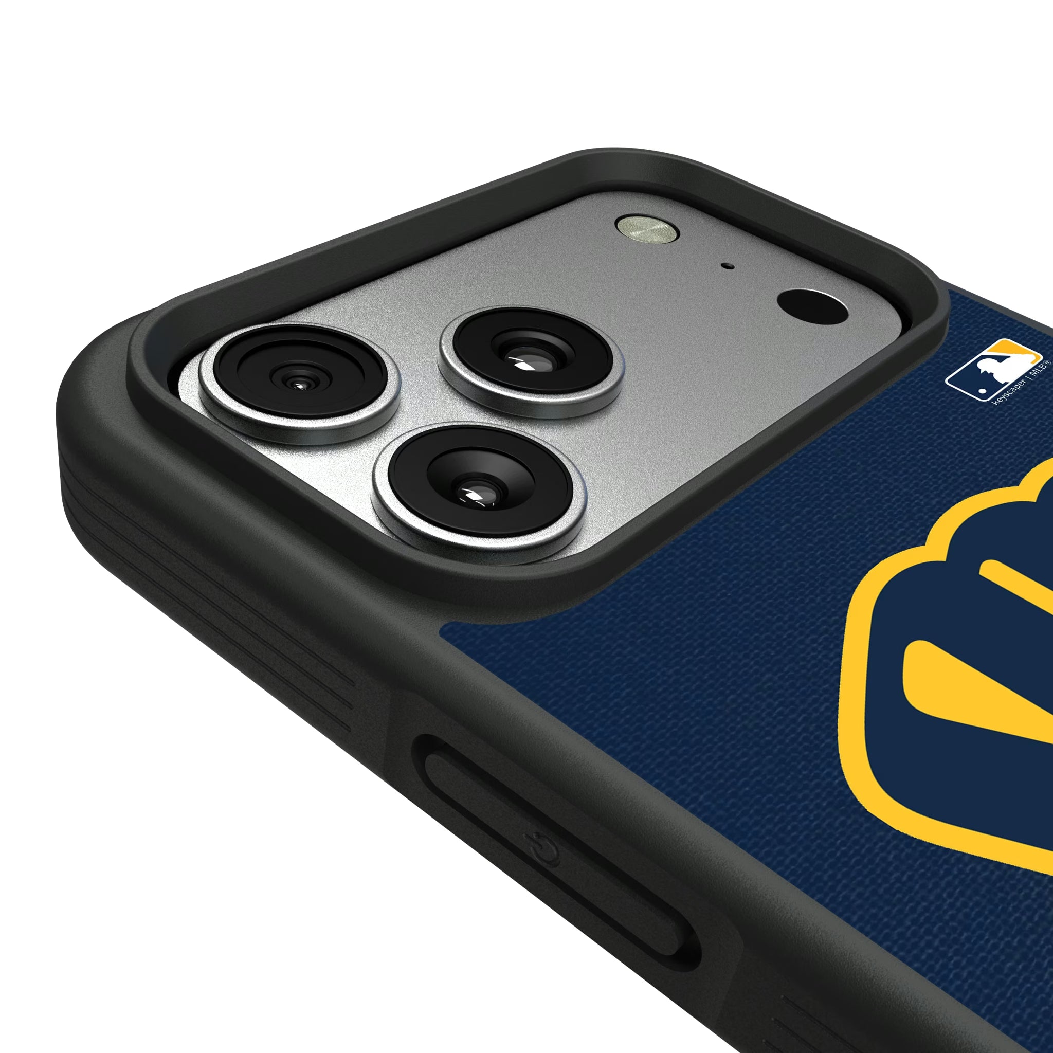 Milwaukee Brewers Personalized Stripe iPhone Bump Phone Case for Apple iPhone - Detail#Device_iPhone 17 Pro Max