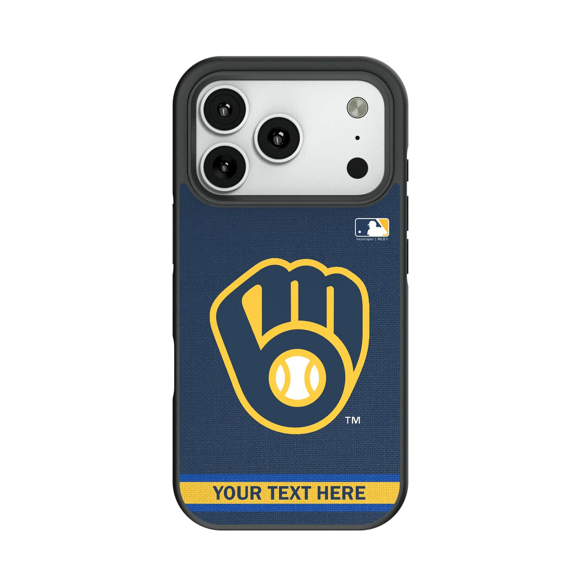 Milwaukee Brewers Personalized Stripe Bump Phone Case for Apple iPhone