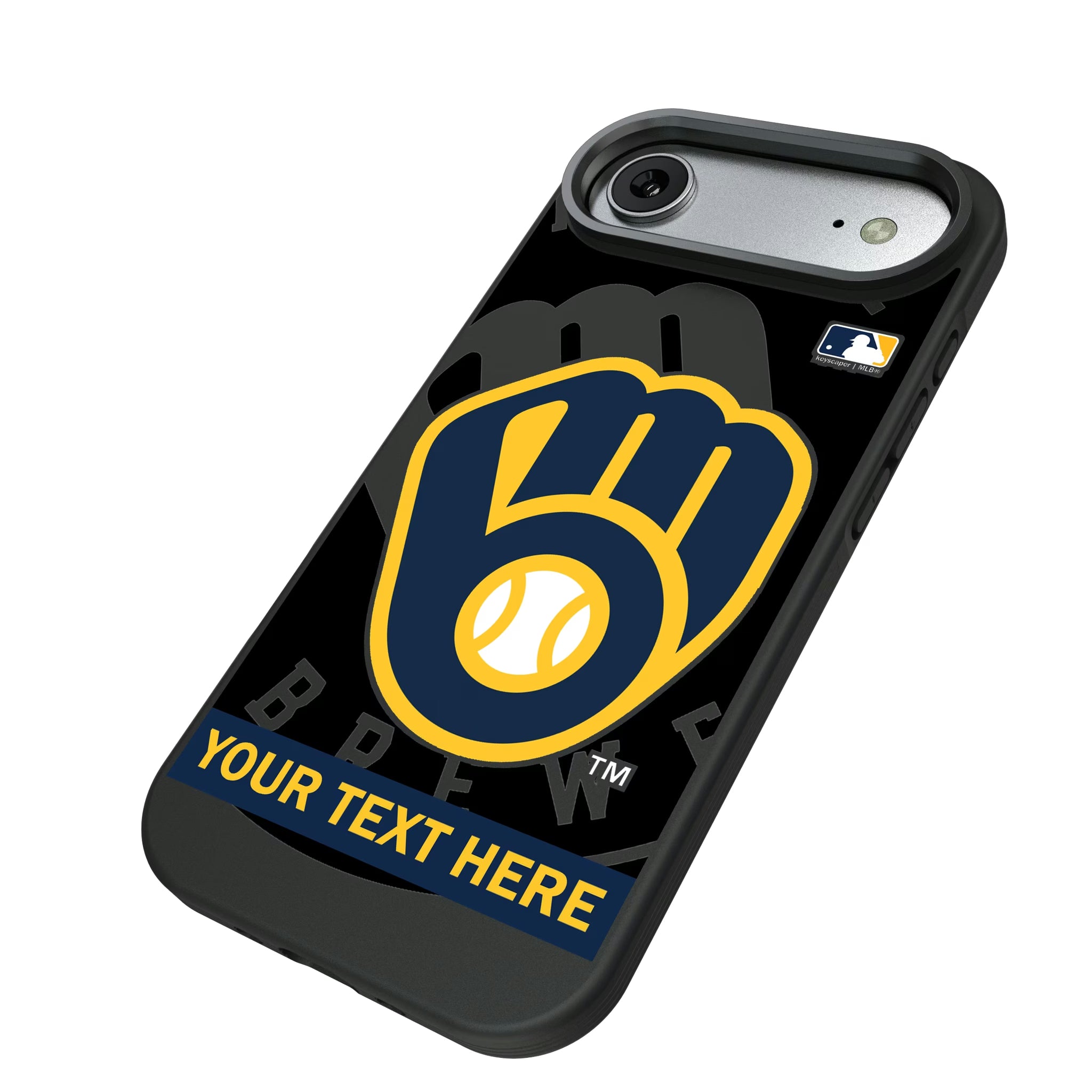 Milwaukee Brewers Personalized Tilt iPhone Bump Phone Case for Apple iPhone - Isometric View#Device_iPhone Air