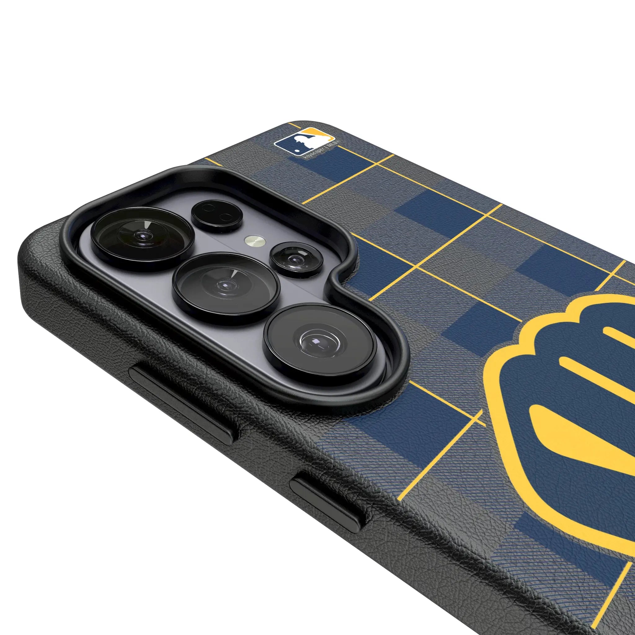 Milwaukee Brewers Plaid Galaxy MagSafe Compatible Phone Case for Samsung Galaxy - Detail#Device_Galaxy S26 Ultra