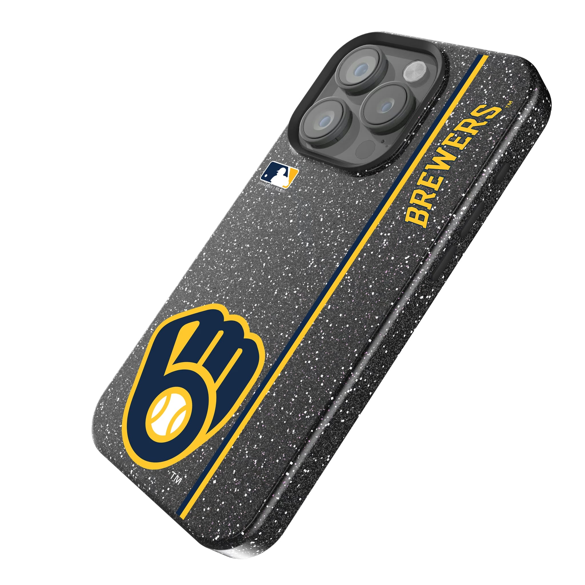 Milwaukee Brewers Sidebar iPhone Bling Phone Case for Apple iPhone - Isometric View