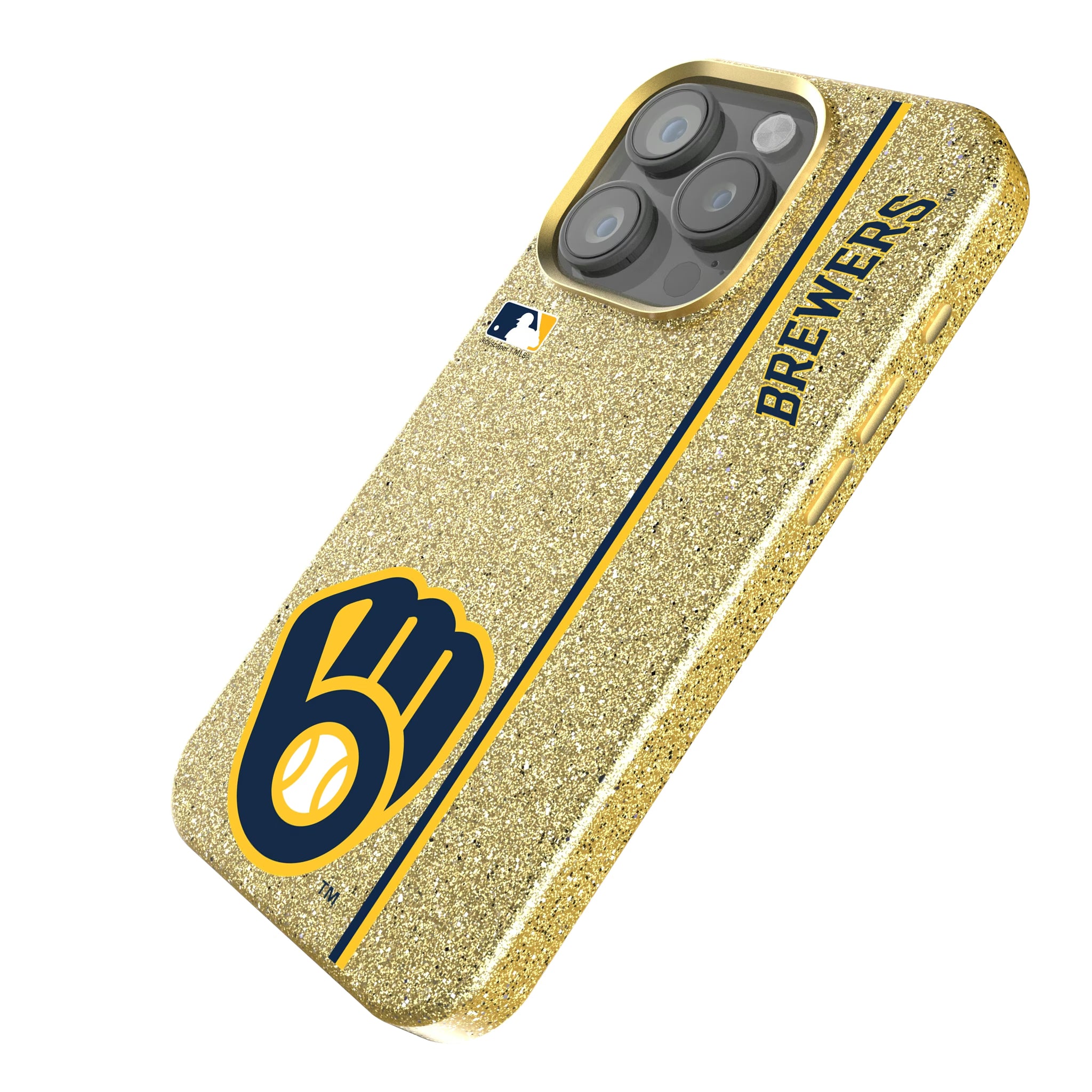 Milwaukee Brewers Sidebar iPhone Bling Phone Case for Apple iPhone - Isometric View