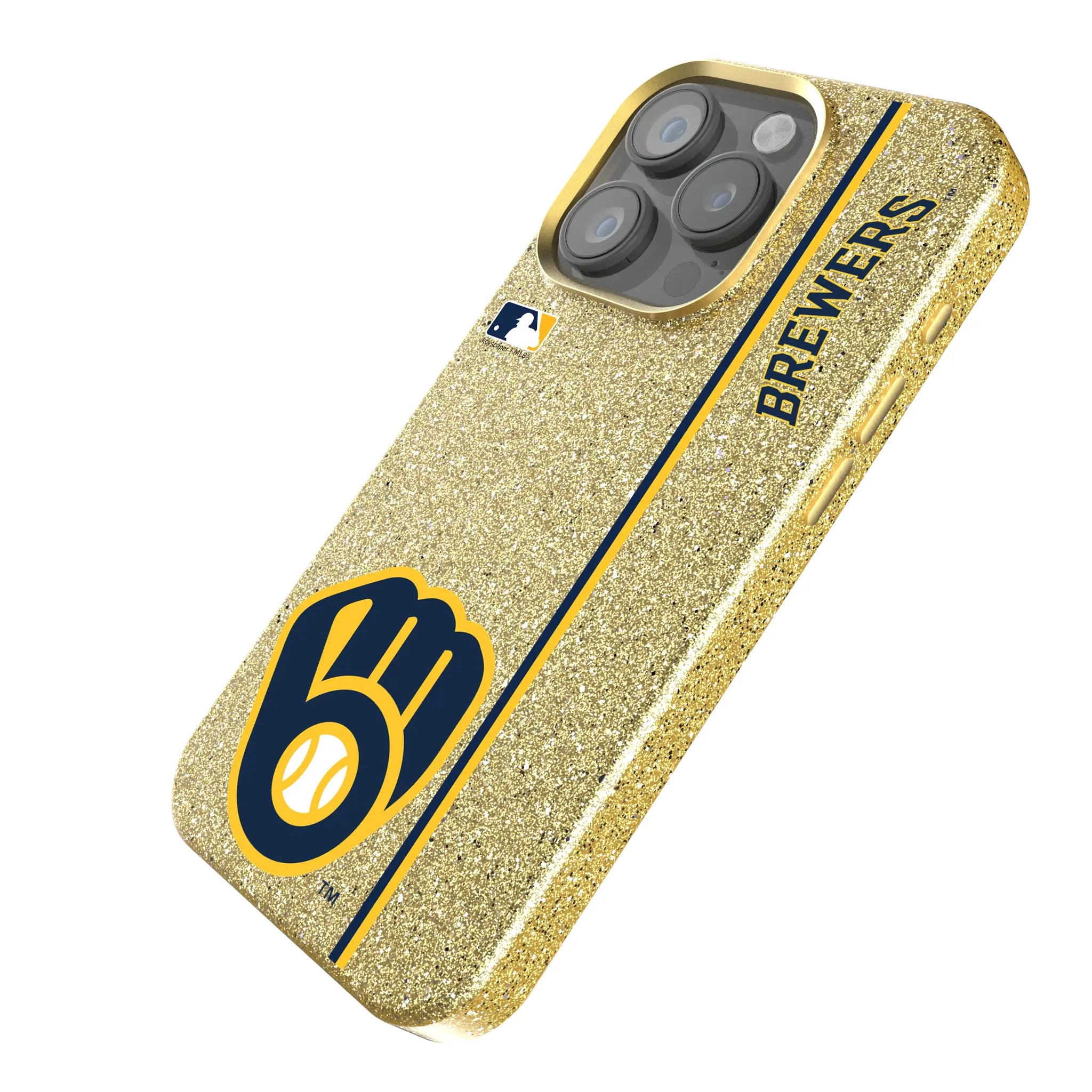 Milwaukee Brewers Sidebar iPhone Bling Phone Case for Apple iPhone - Isometric View