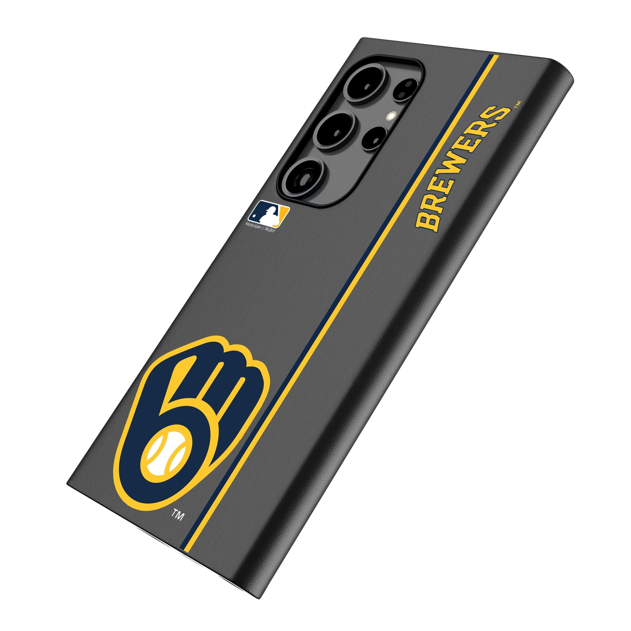 Milwaukee Brewers Sidebar Galaxy MagSafe Compatible Phone Case for Samsung Galaxy - Isometric View