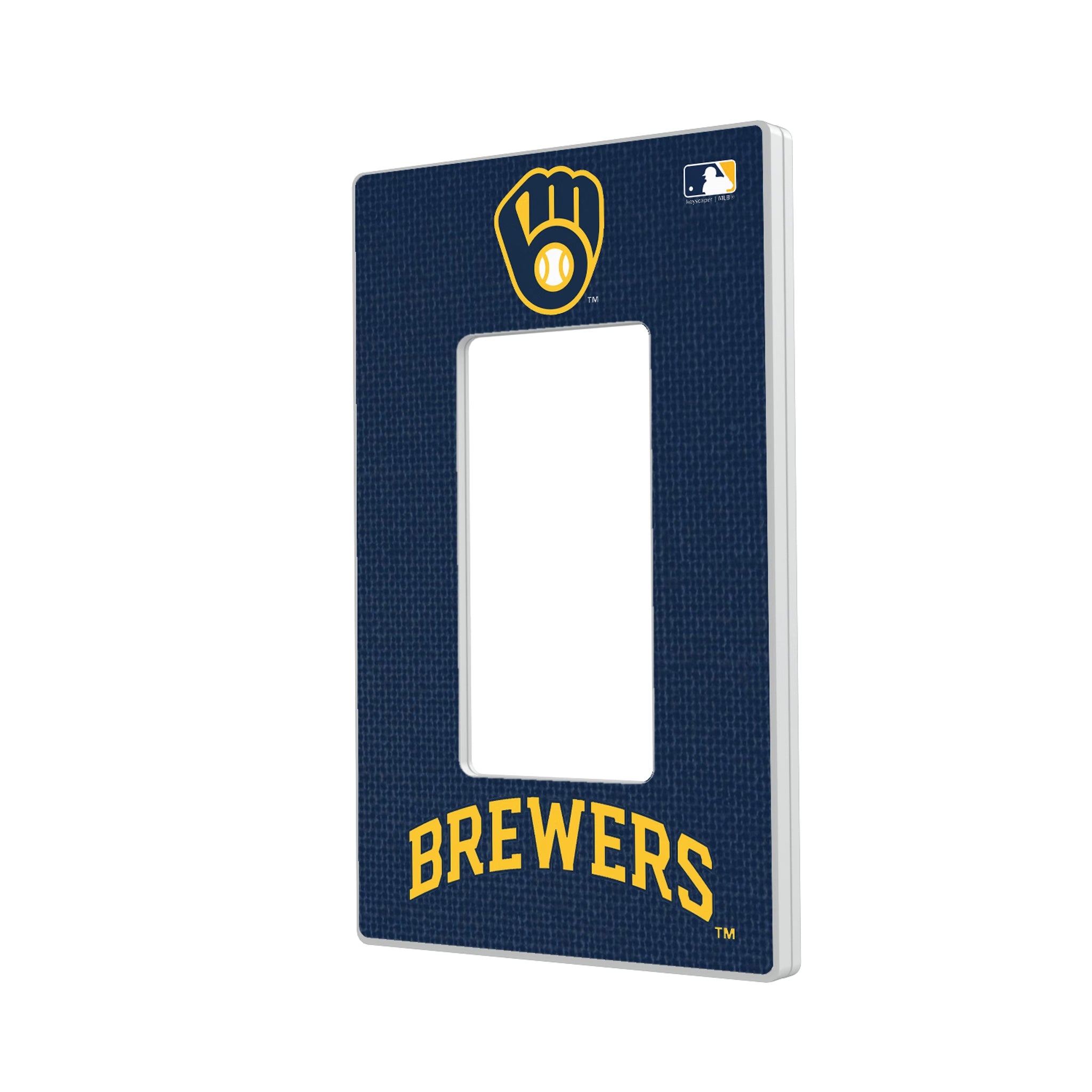 Milwaukee Brewers Solid Hidden-Screw Light Switch Plate#Style_Single Rocker