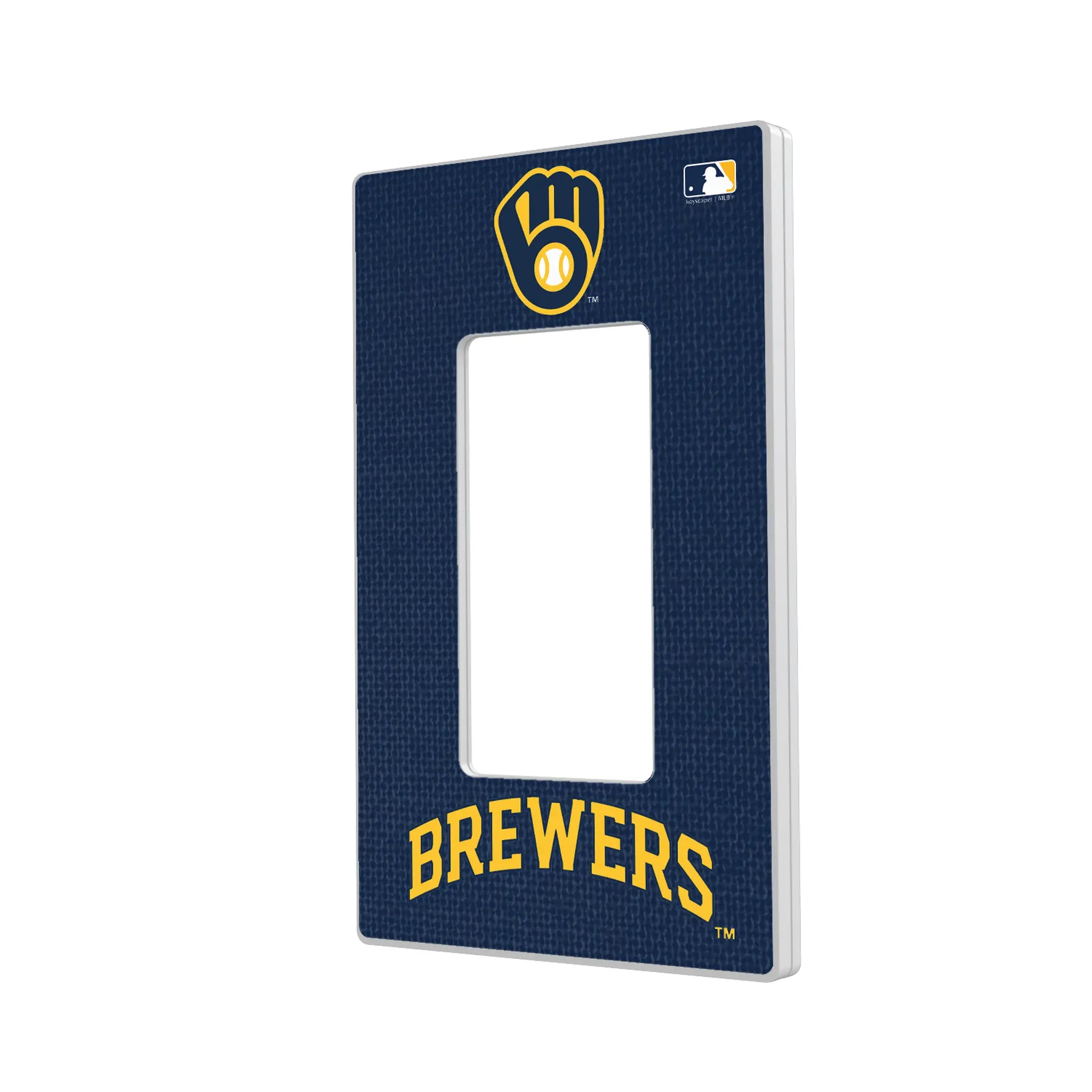 Milwaukee Brewers Solid Hidden-Screw Light Switch Plate#Style_Single Rocker