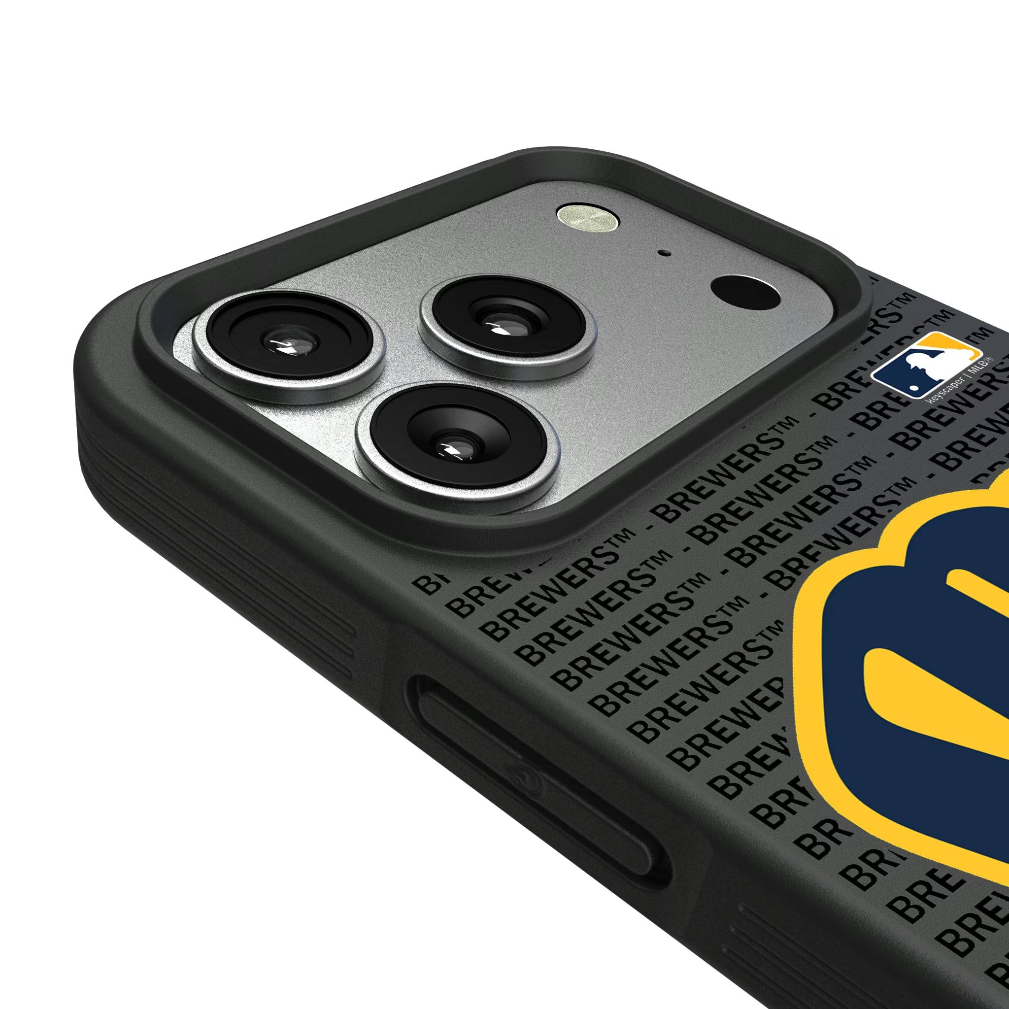 Milwaukee Brewers Text Backdrop iPhone Bump Phone Case for Apple iPhone - Detail#Device_iPhone 17 Pro