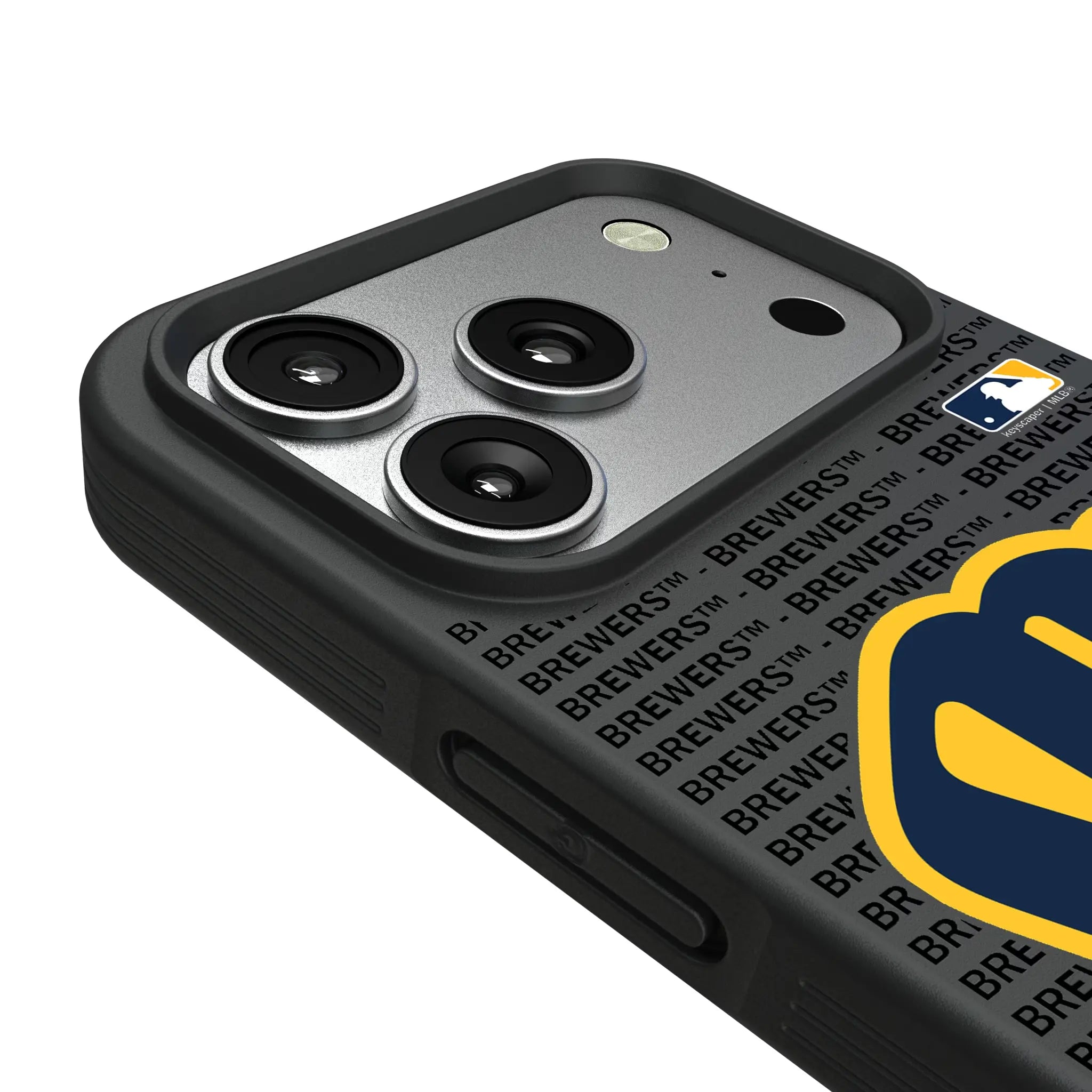 Milwaukee Brewers Text Backdrop iPhone Bump Phone Case for Apple iPhone - Detail#Device_iPhone 17 Pro