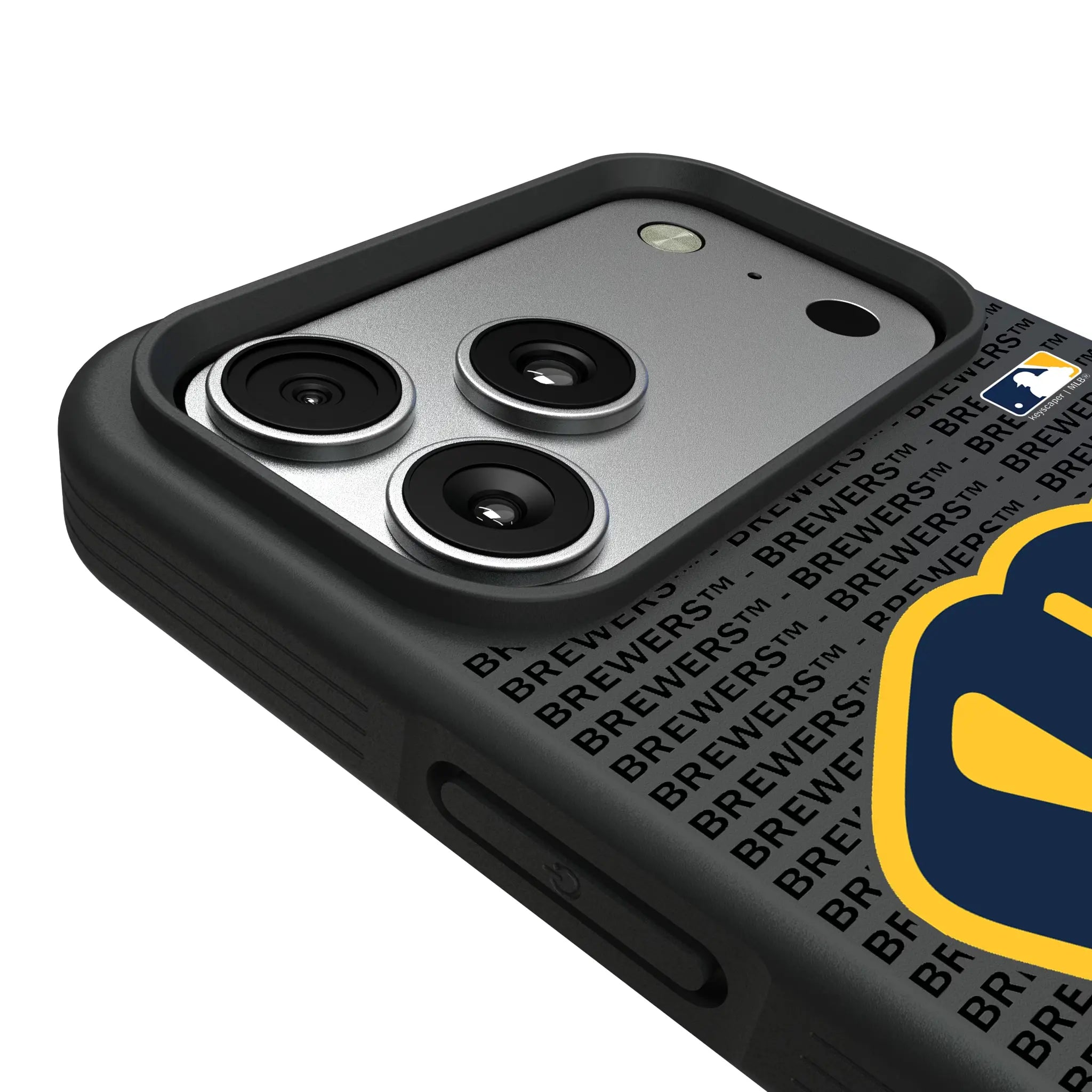 Milwaukee Brewers Text Backdrop iPhone Bump Phone Case for Apple iPhone - Detail#Device_iPhone 17 Pro Max