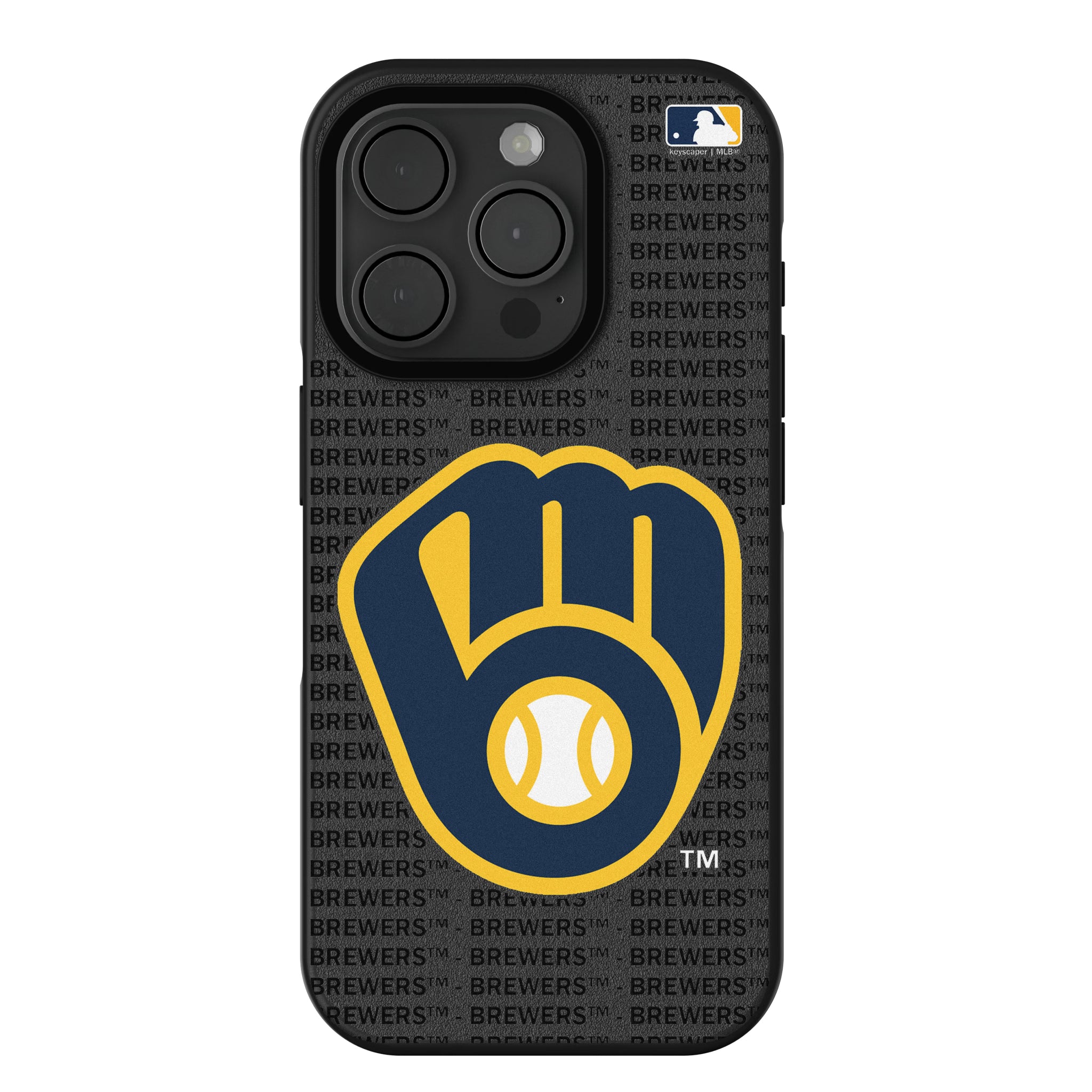 Milwaukee Brewers Text Backdrop iPhone Bump Phone Case for Apple iPhone