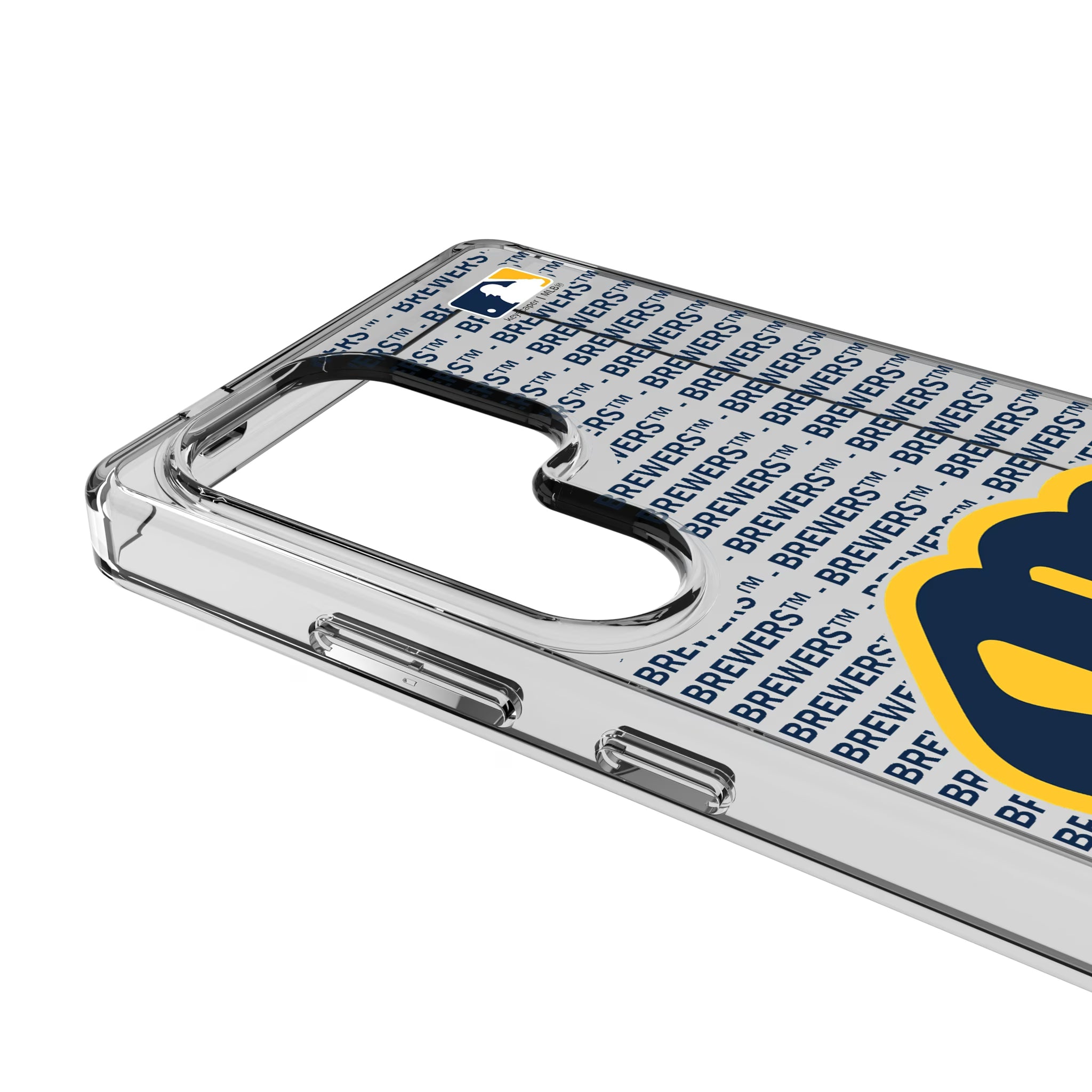 Milwaukee Brewers Text Backdrop Galaxy Clear Phone Case for Samsung Galaxy - Detail