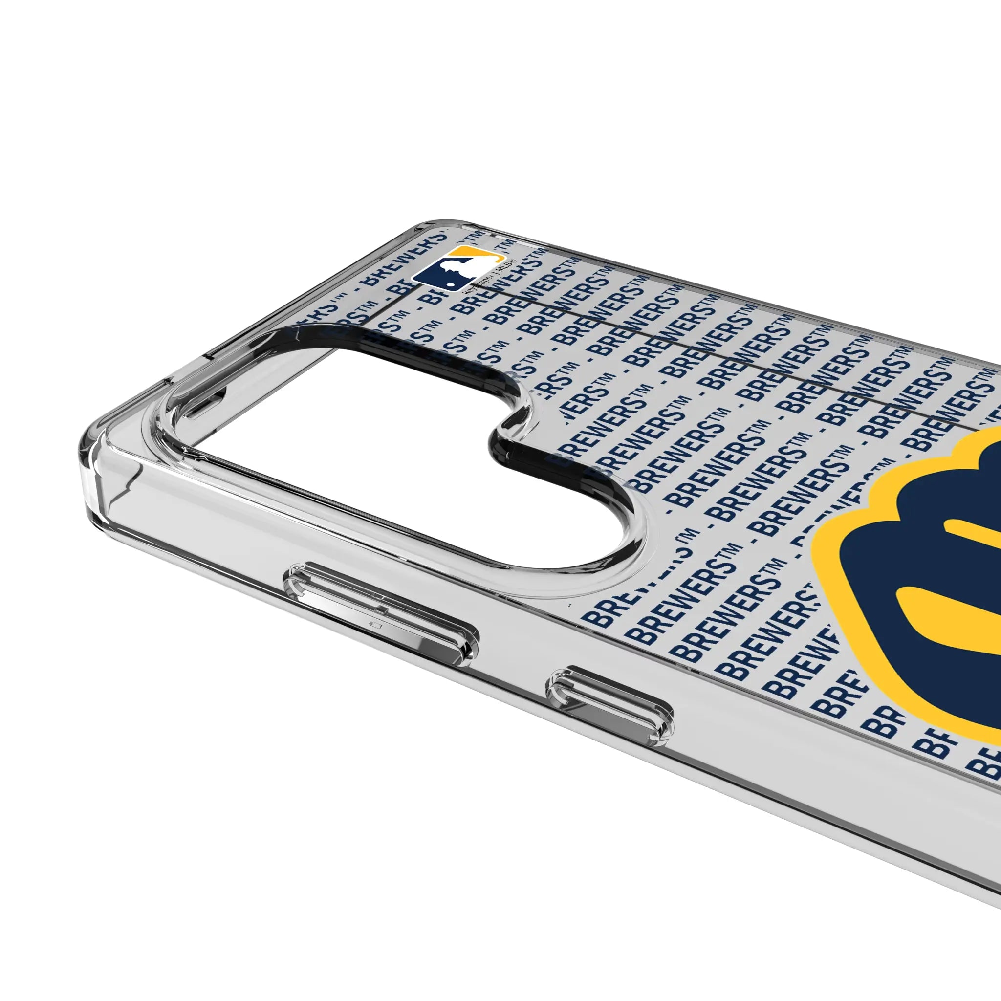 Milwaukee Brewers Text Backdrop Galaxy Clear Phone Case for Samsung Galaxy - Detail#Device_Galaxy S25 Ultra