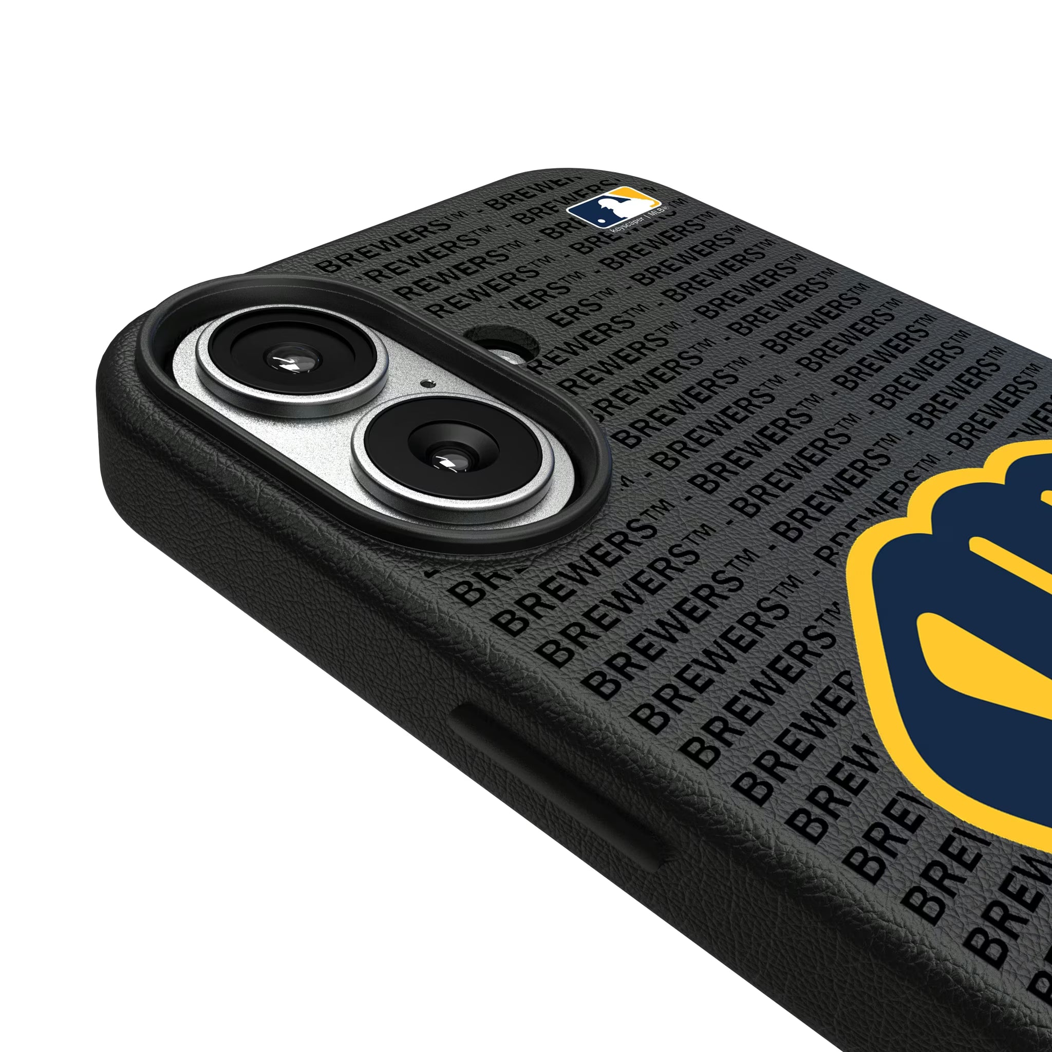 Milwaukee Brewers Text Backdrop iPhone MagSafe Compatible Phone Case for Apple iPhone - Detail#Device_iPhone 17