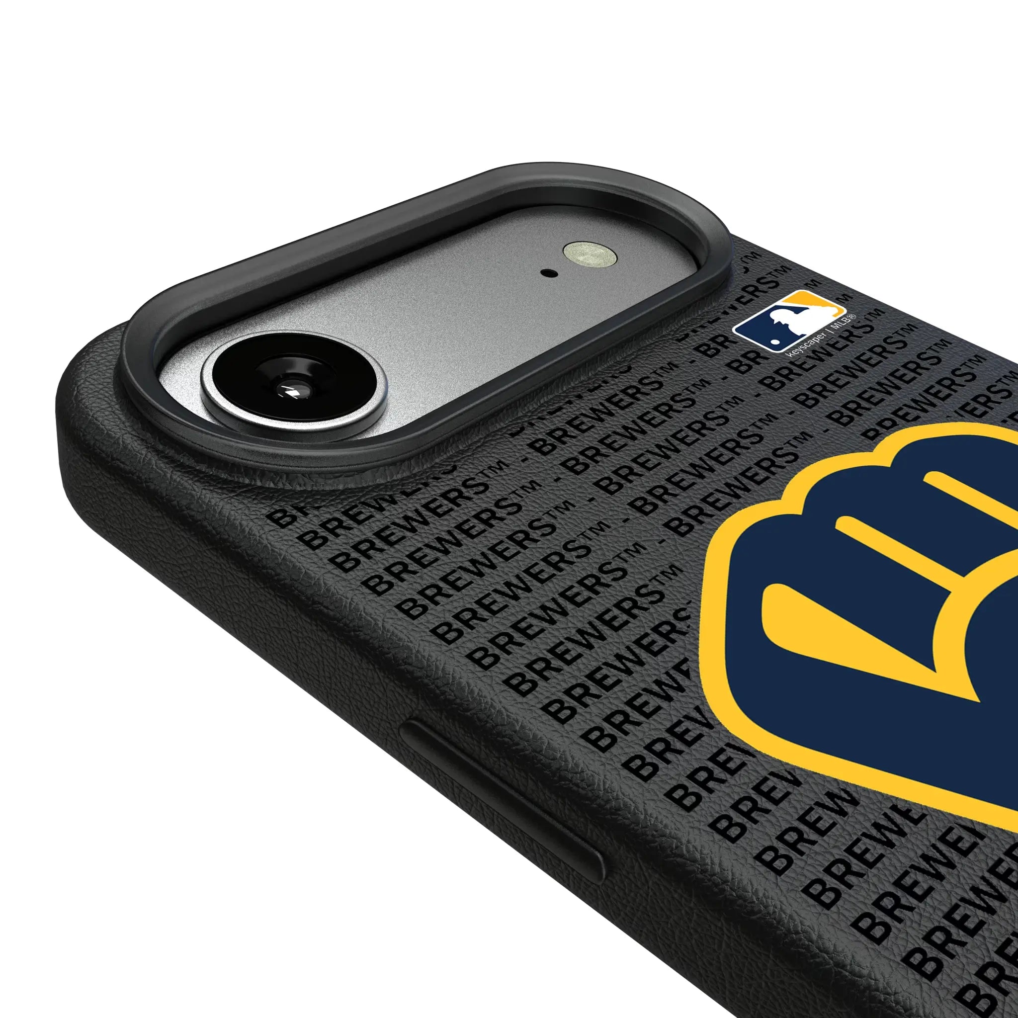 Milwaukee Brewers Text Backdrop iPhone MagSafe Compatible Phone Case for Apple iPhone - Detail#Device_iPhone Air