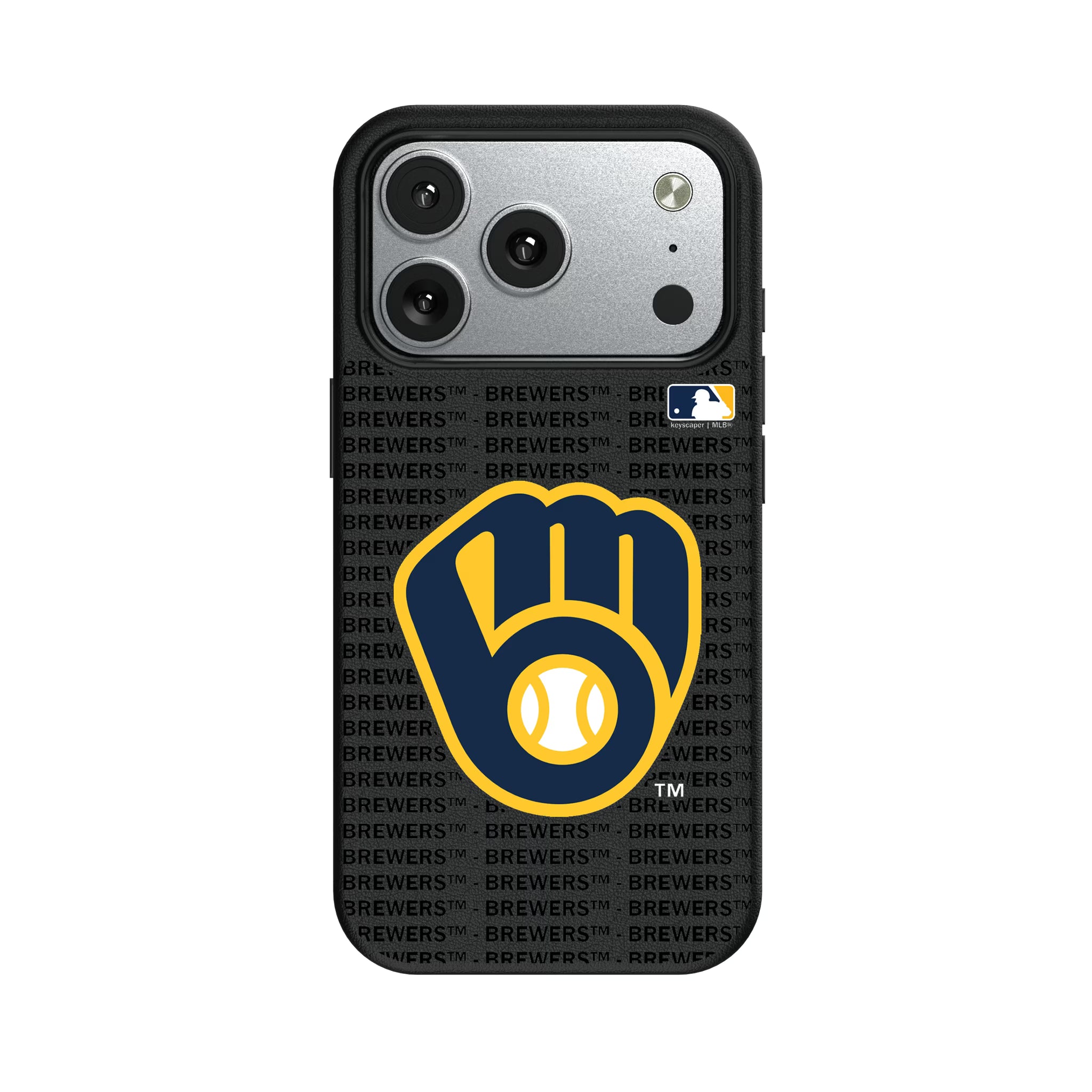 Milwaukee Brewers Text Backdrop iPhone MagSafe Compatible Phone Case for Apple iPhone#Device_iPhone 17 Pro