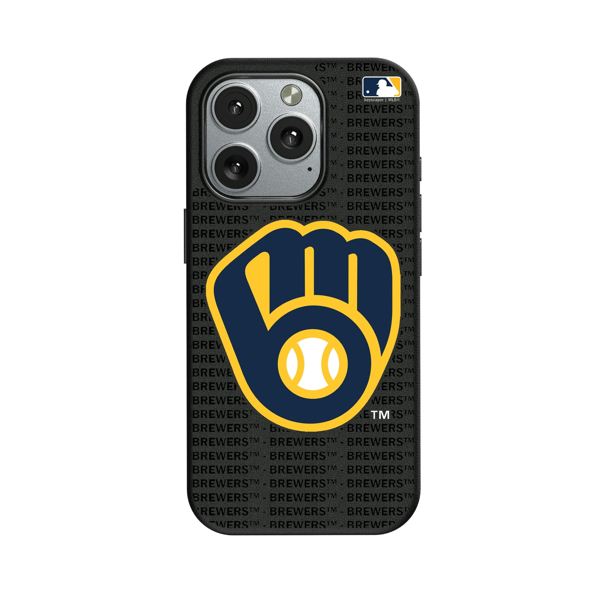 Milwaukee Brewers Text Backdrop iPhone MagSafe Compatible Phone Case for Apple iPhone