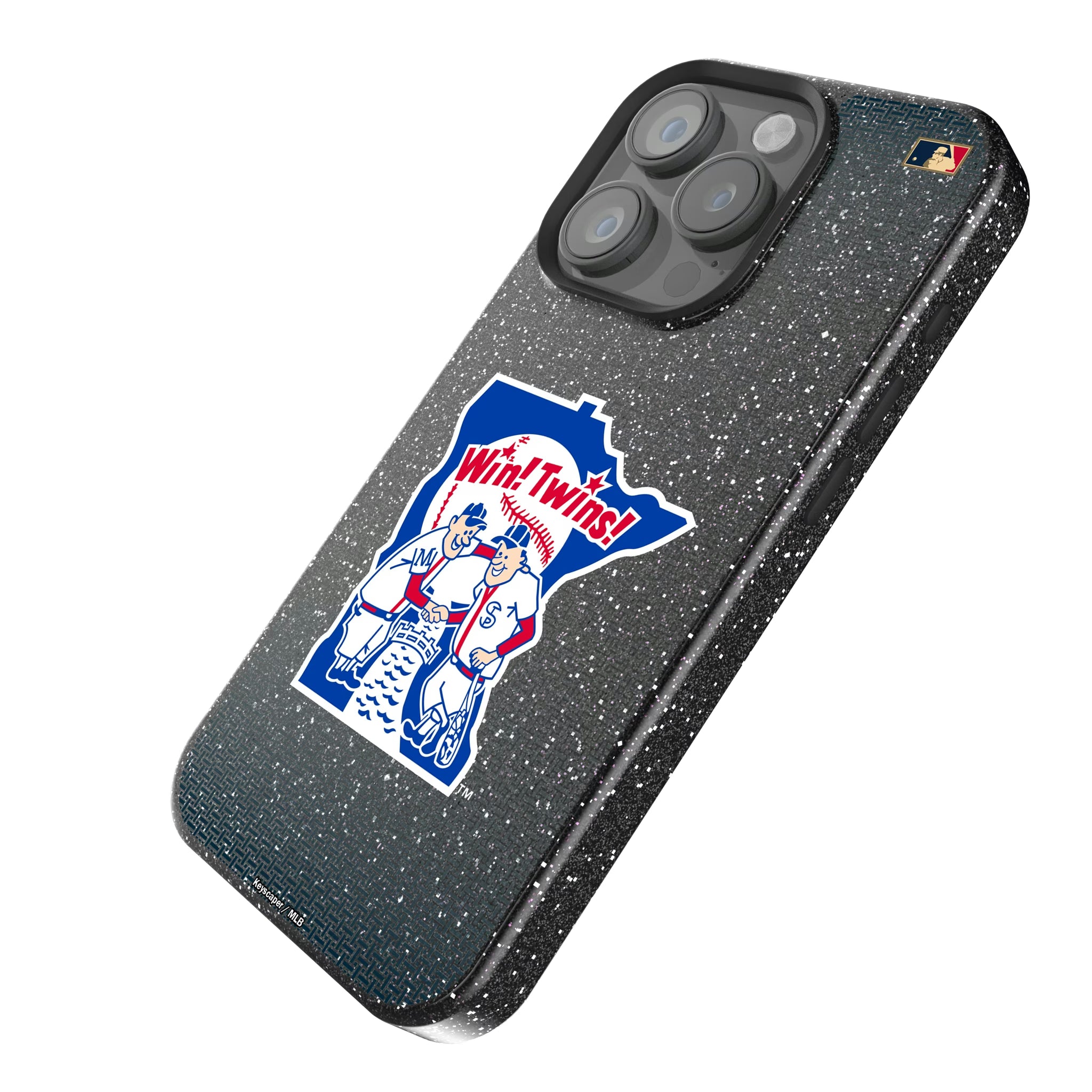 Minnesota Twins 1976-1986 - Cooperstown Collection Linen iPhone Bling Phone Case for Apple iPhone - Isometric View
