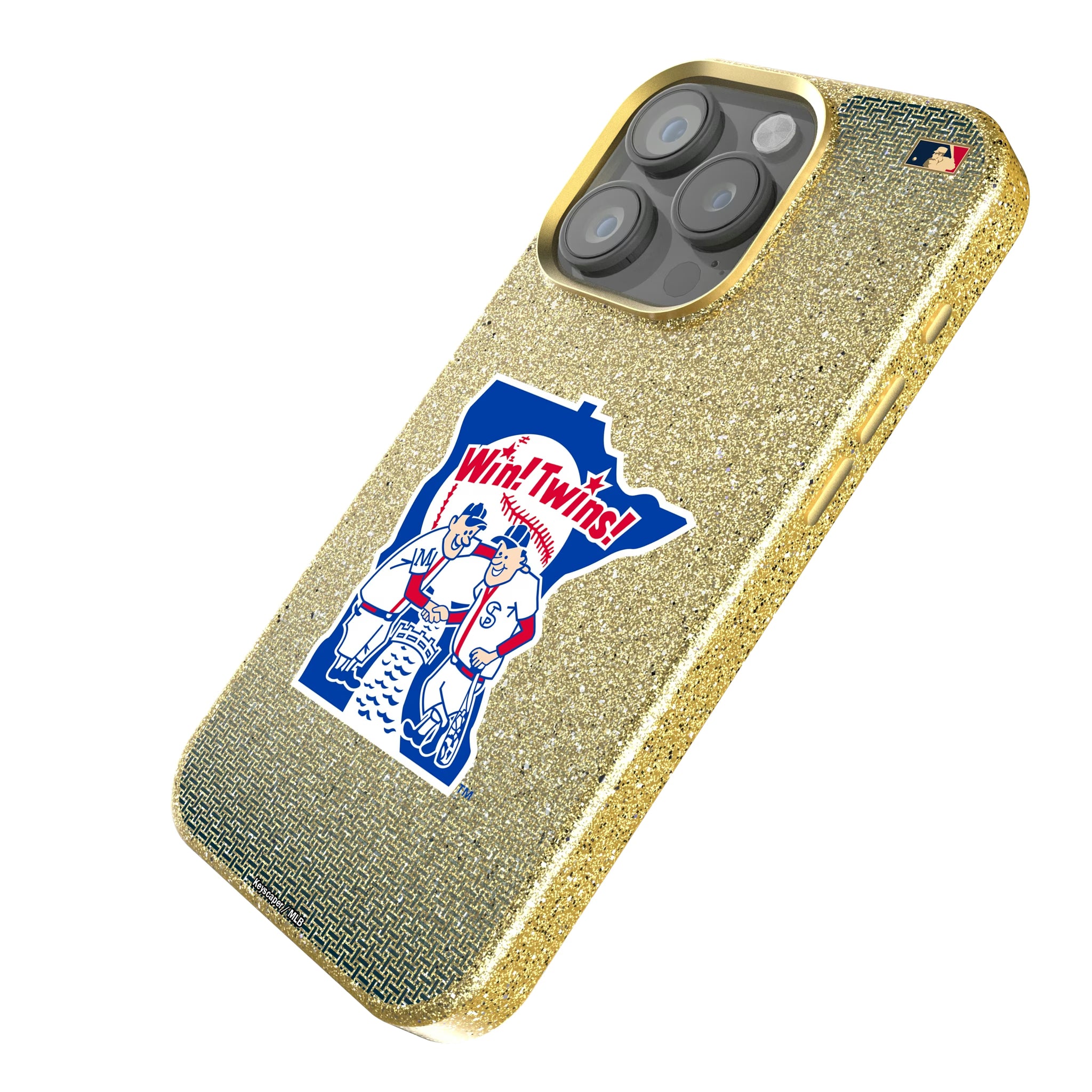 Minnesota Twins 1976-1986 - Cooperstown Collection Linen iPhone Bling Phone Case for Apple iPhone - Isometric View