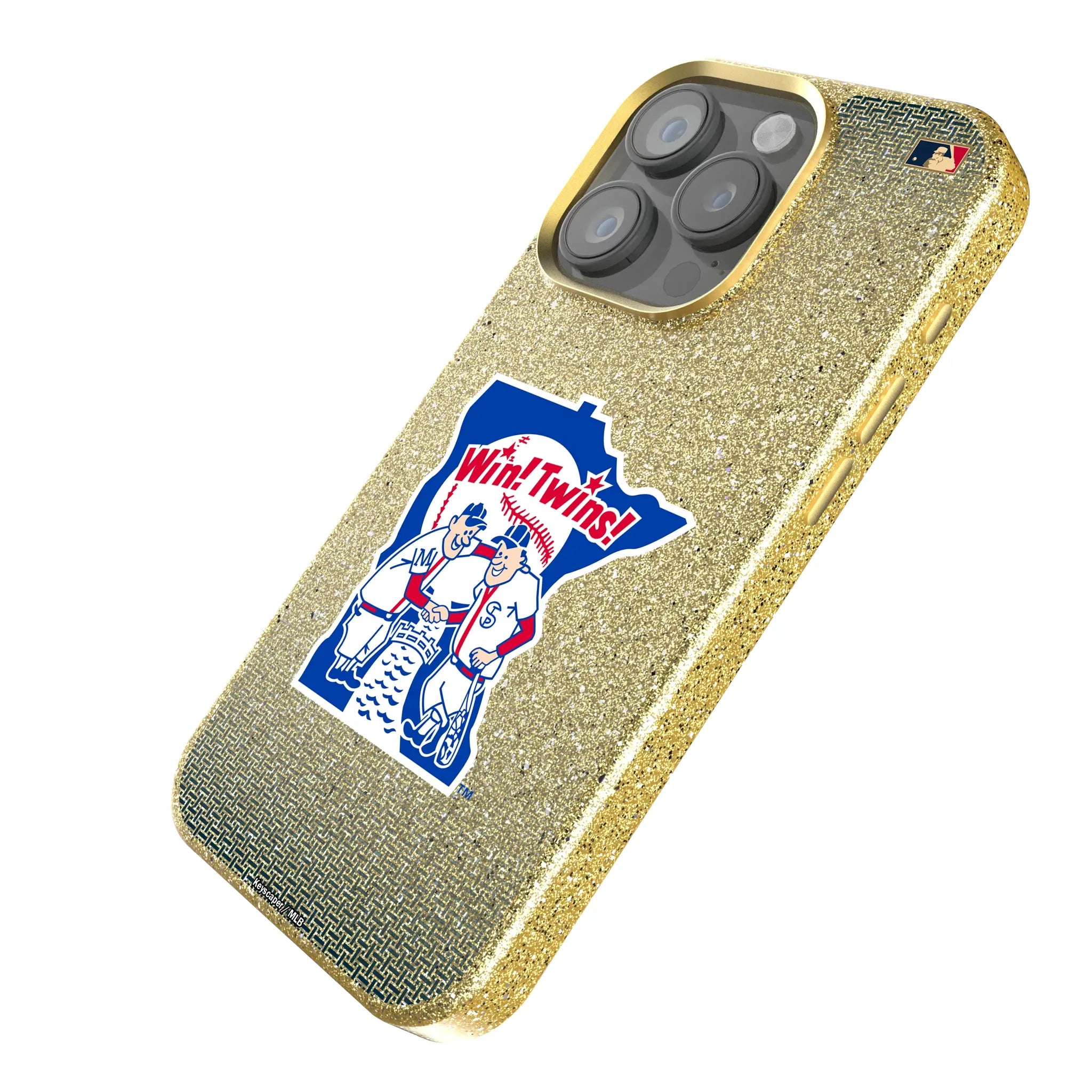 Minnesota Twins 1976-1986 - Cooperstown Collection Linen iPhone Bling Phone Case for Apple iPhone - Isometric View
