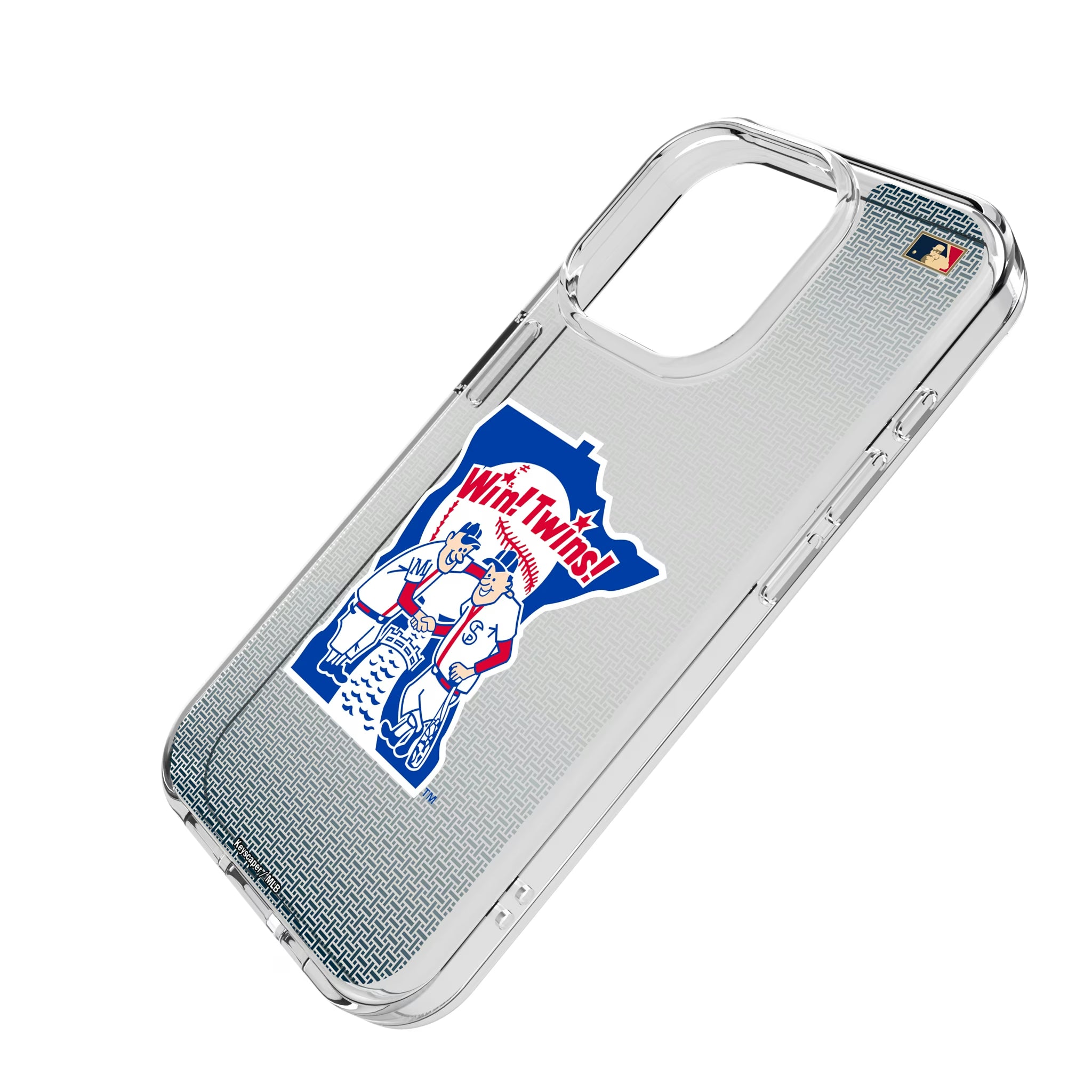 Minnesota Twins 1976-1986 - Cooperstown Collection Linen iPhone Clear Phone Case for Apple iPhone - Isometric View