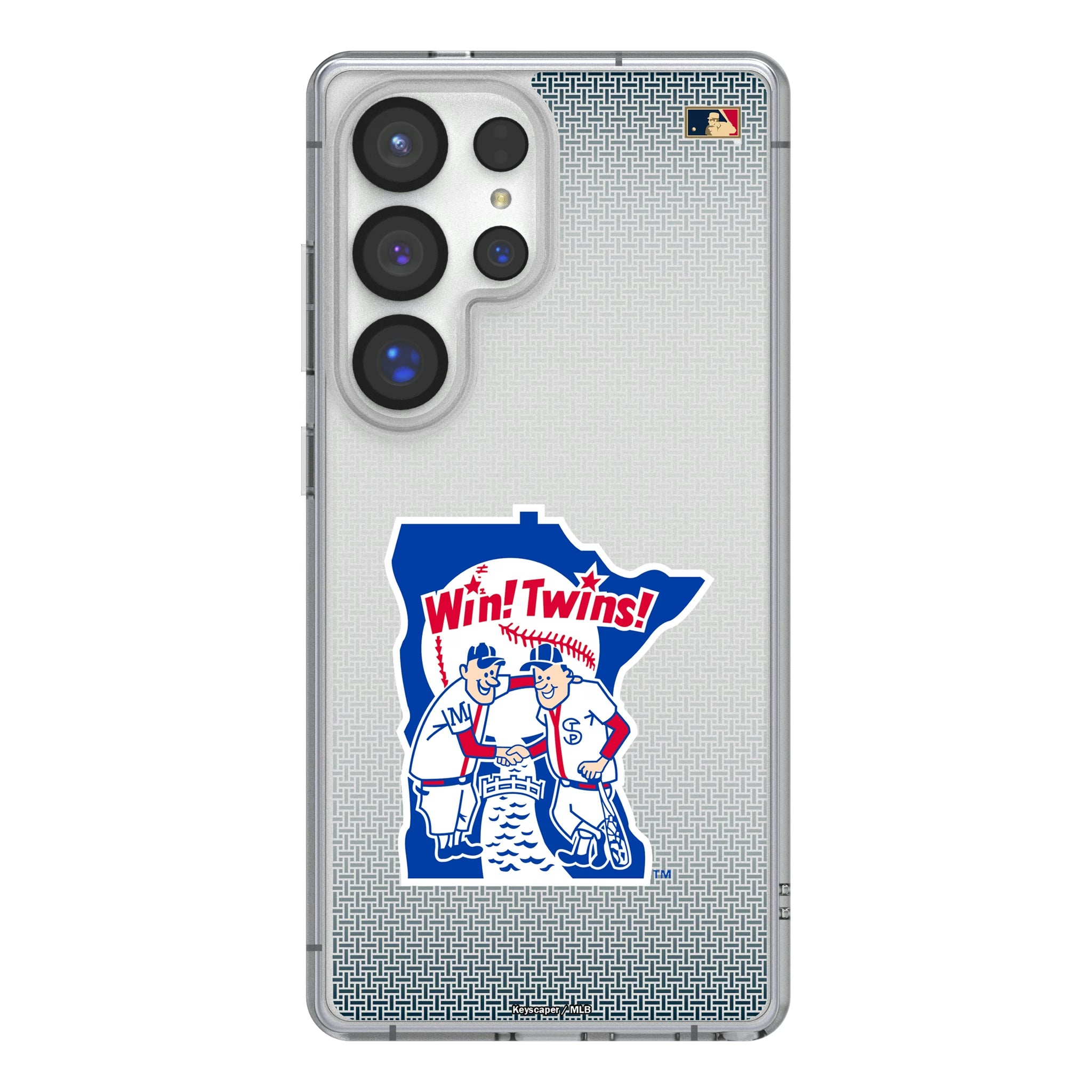 Minnesota Twins 1976-1986 - Cooperstown Collection Linen Galaxy Clear Phone Case for Samsung Galaxy