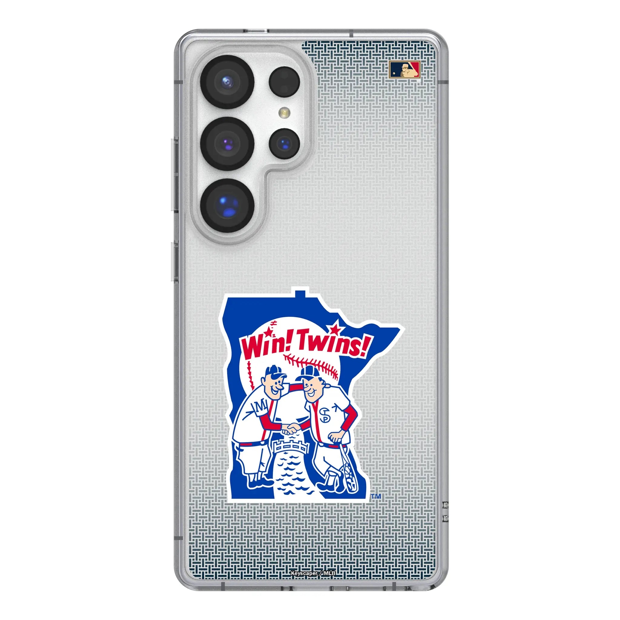 Minnesota Twins 1976-1986 - Cooperstown Collection Linen Galaxy Clear Phone Case for Samsung Galaxy#Device_Galaxy S25 Ultra