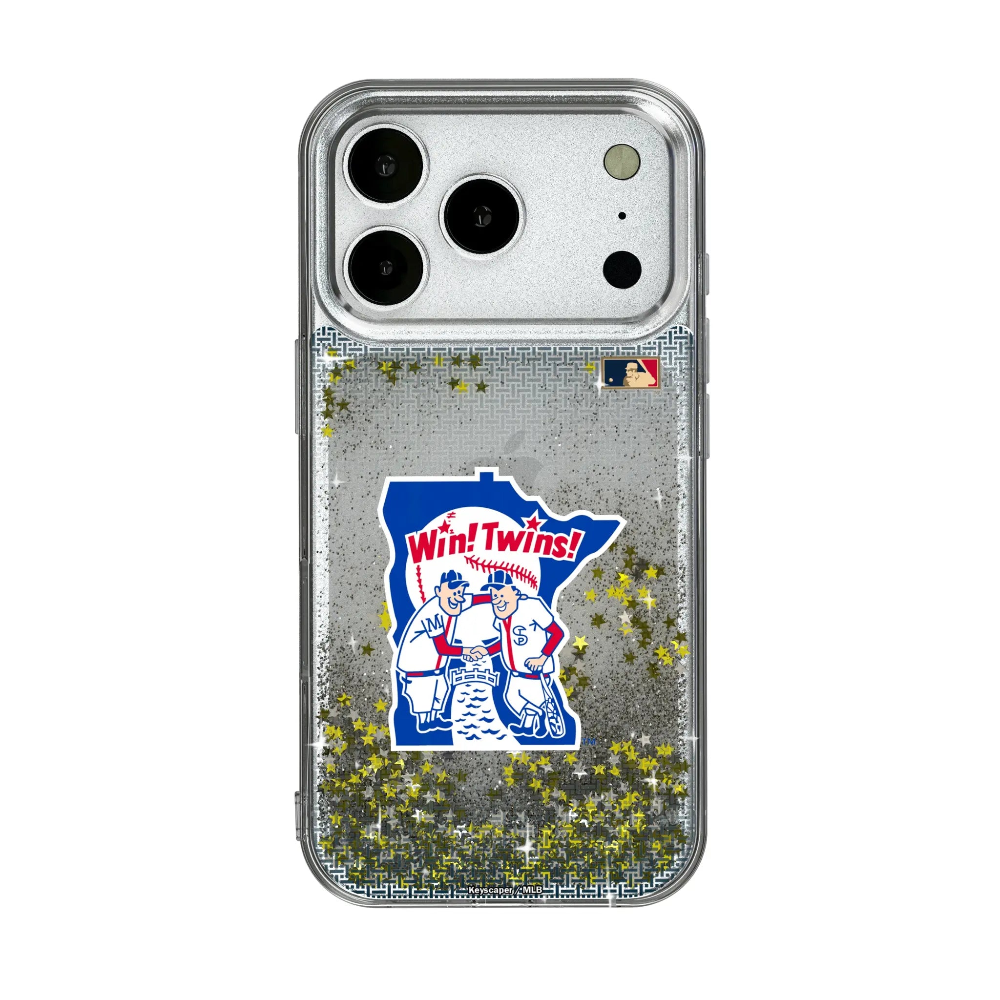 Minnesota Twins 1976-1986 - Cooperstown Collection Linen iPhone Glitter Phone Case for Apple iPhone