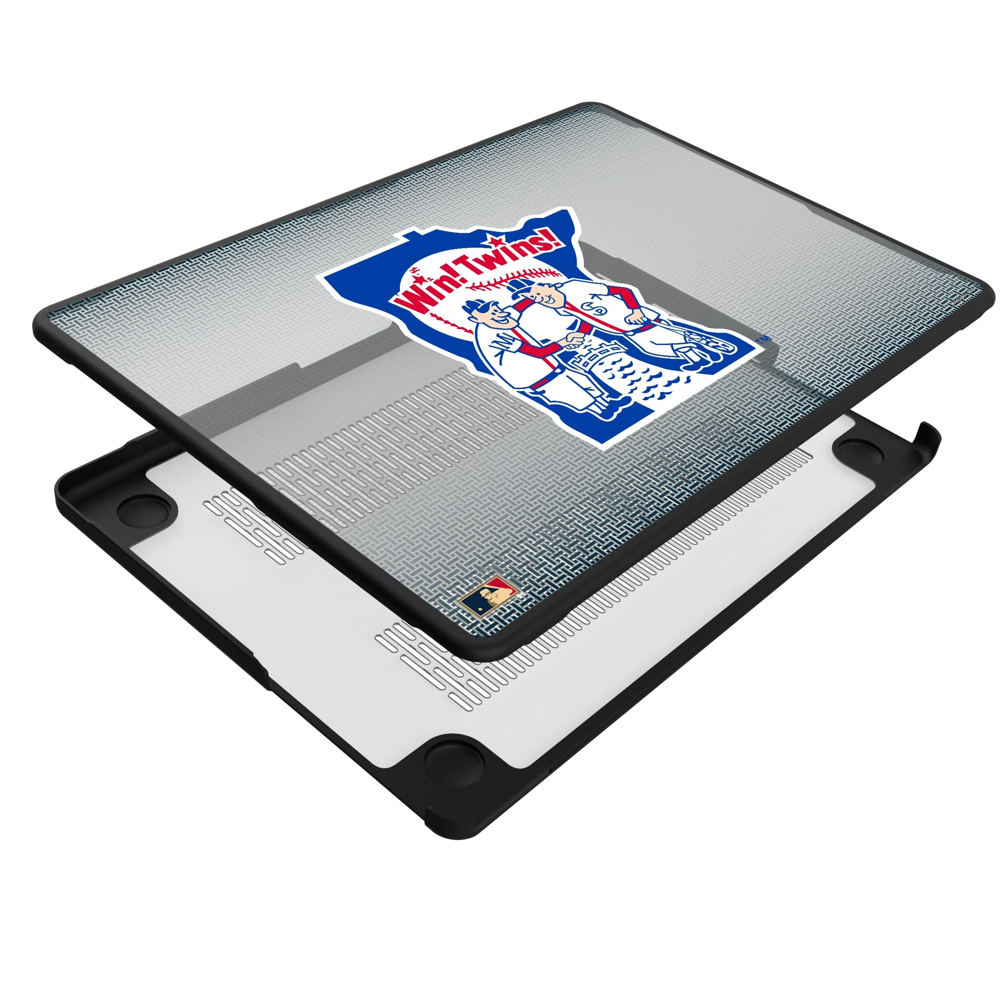 Minnesota Twins 1976-1986 - Cooperstown Collection Linen MacBook Laptop Case for Apple MacBook - Isometric View#Device_MacBook Pro (14-inch, 2021) / MacBook Pro (14-inch, 2023) / MacBook Pro (14-inch, 2024)