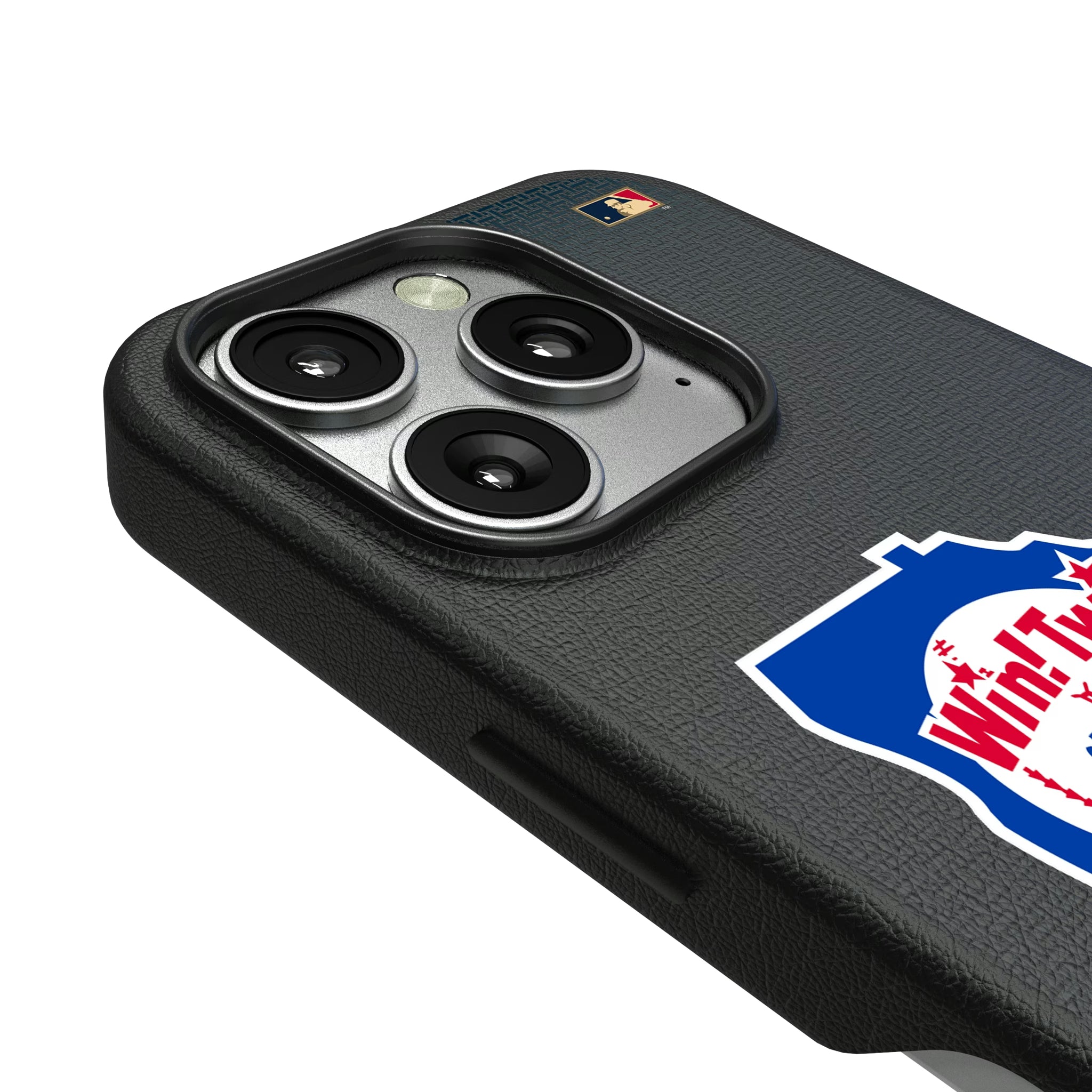 Minnesota Twins 1976-1986 - Cooperstown Collection Linen iPhone MagSafe Compatible Phone Case for Apple iPhone - Detail