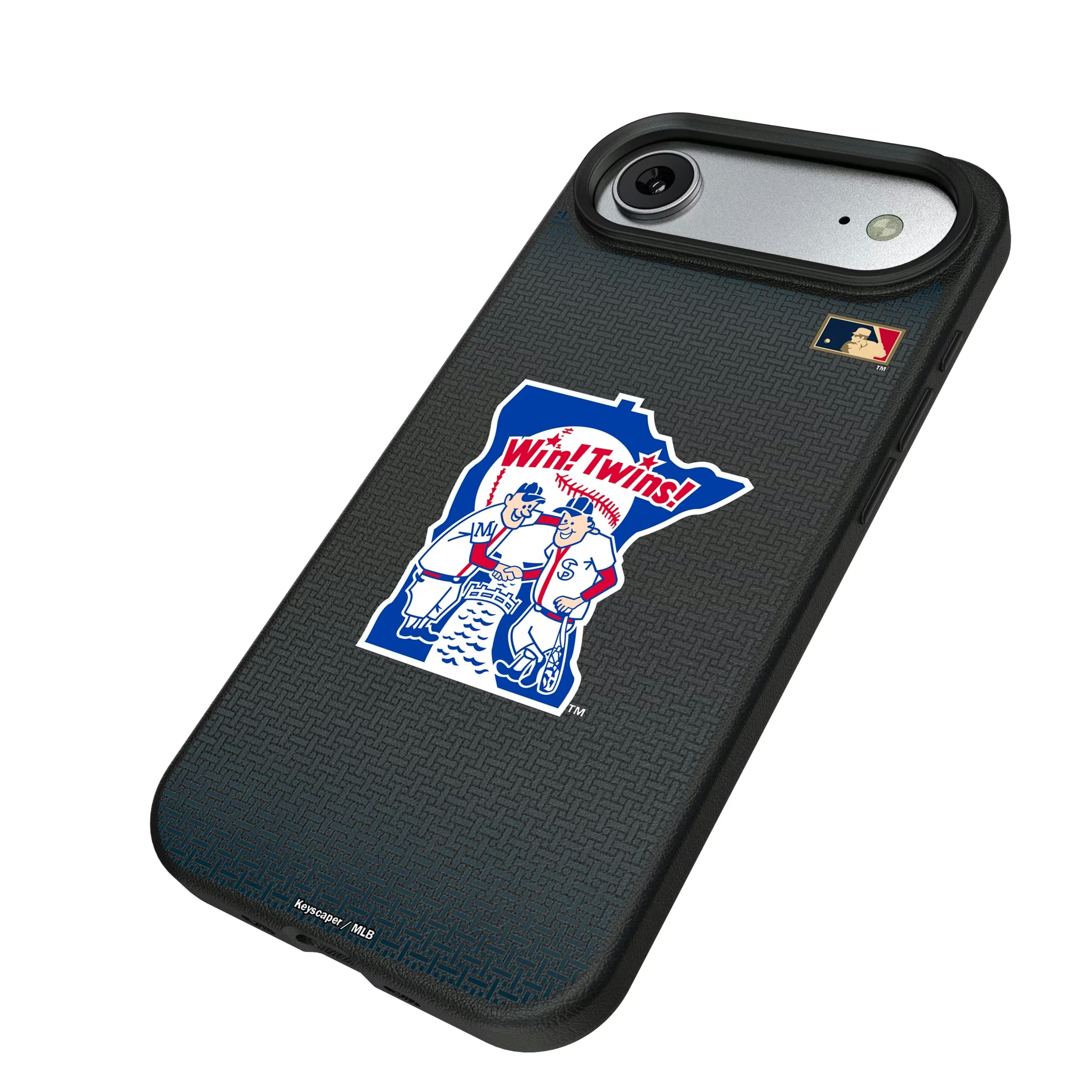 Minnesota Twins 1976-1986 - Cooperstown Collection Linen iPhone MagSafe Compatible Phone Case for Apple iPhone - Isometric View#Device_iPhone Air