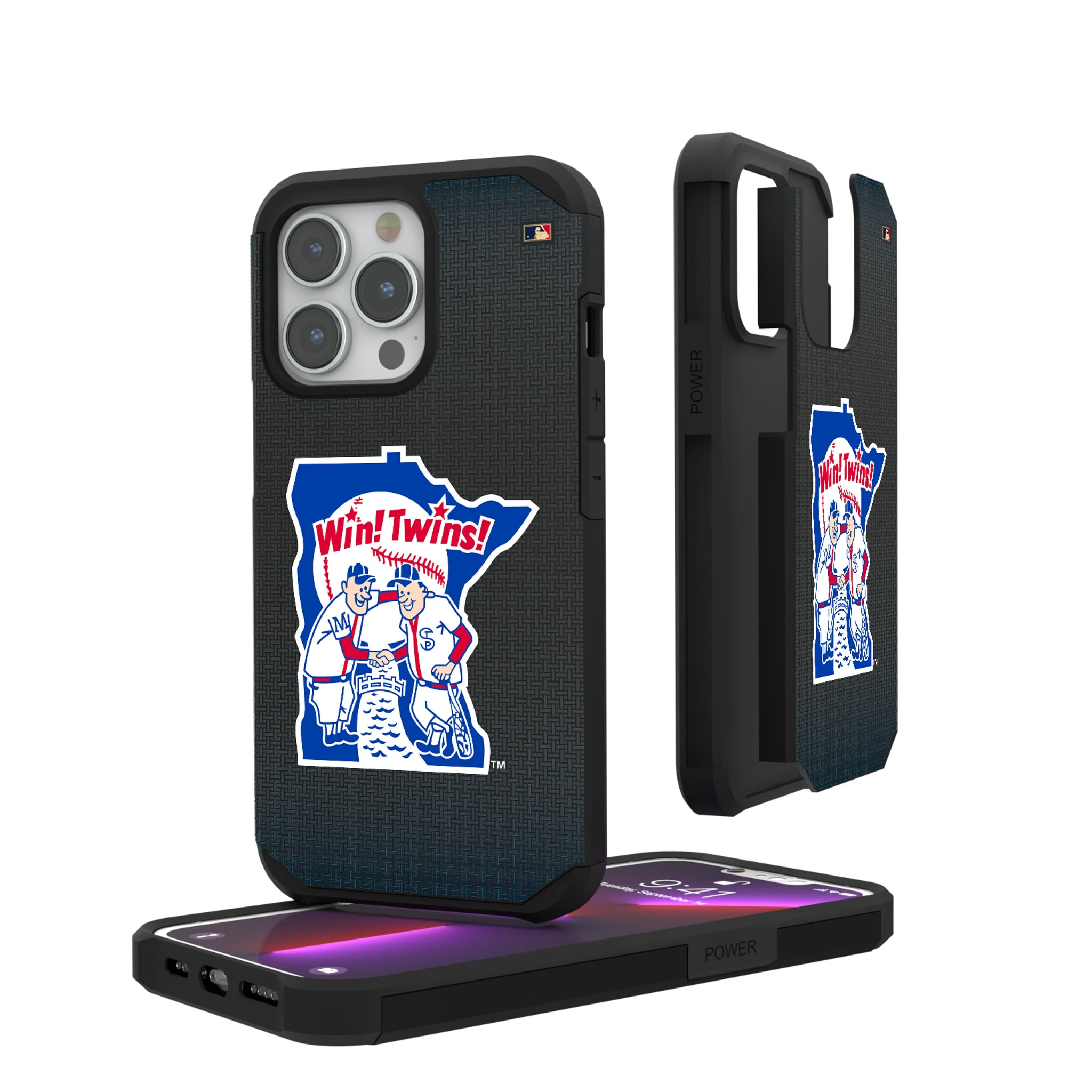 Minnesota Twins 1976-1986 - Cooperstown Collection Linen iPhone Rugged Phone Case for Apple iPhone#Device_iPhone 13 Pro