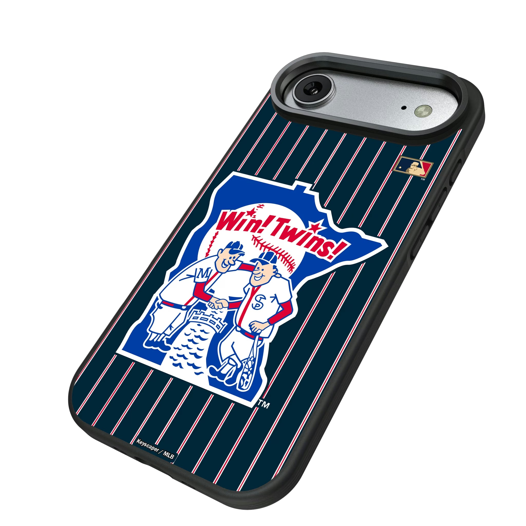 Minnesota Twins 1976-1986 - Cooperstown Collection Pinstripe iPhone Bump Phone Case for Apple iPhone - Isometric View#Device_iPhone Air
