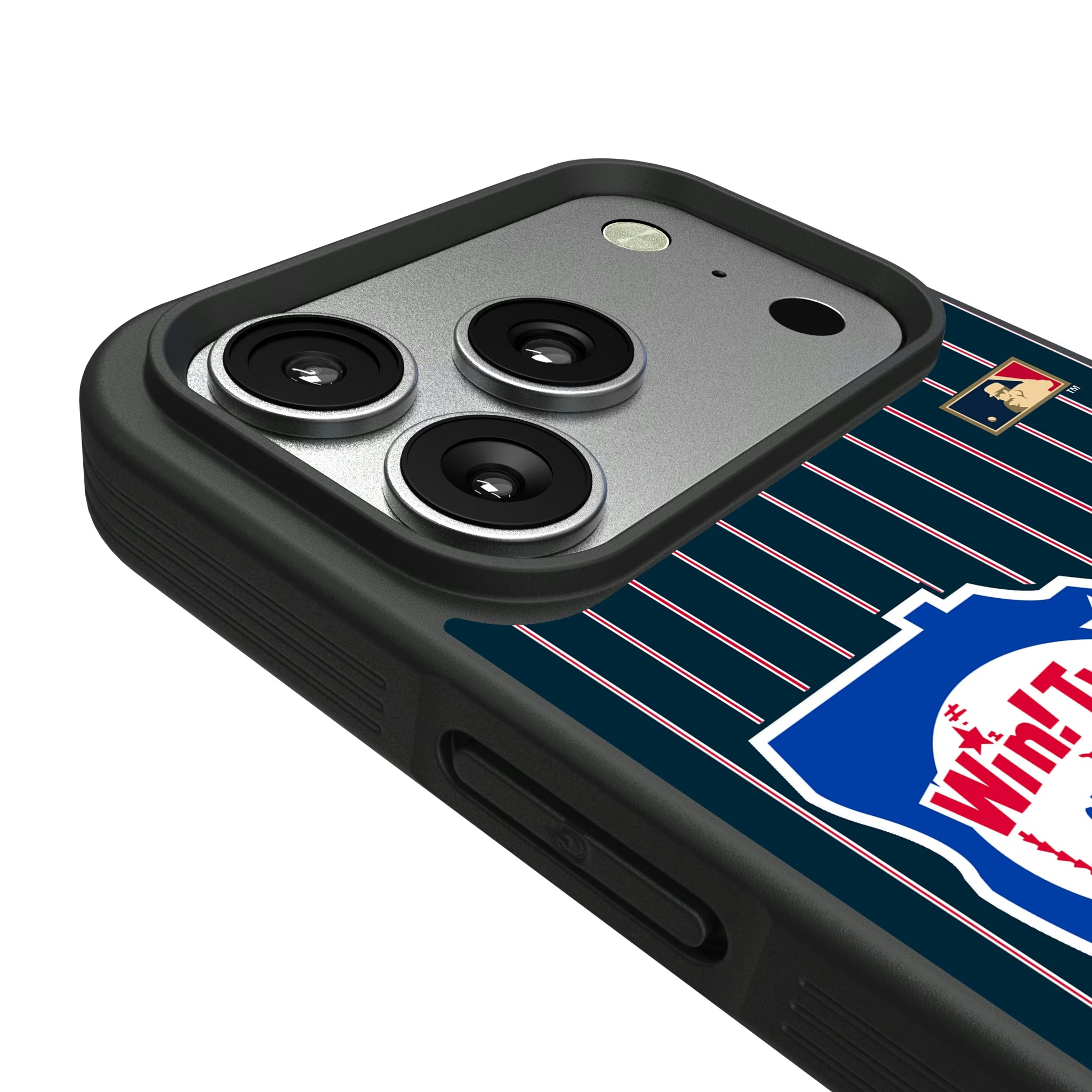 Minnesota Twins 1976-1986 - Cooperstown Collection Pinstripe iPhone Bump Phone Case for Apple iPhone - Detail#Device_iPhone 17 Pro