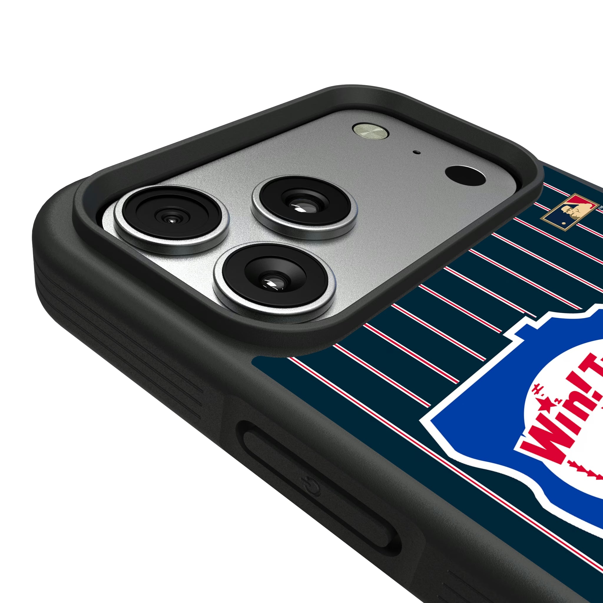 Minnesota Twins 1976-1986 - Cooperstown Collection Pinstripe iPhone Bump Phone Case for Apple iPhone - Detail#Device_iPhone 17 Pro Max