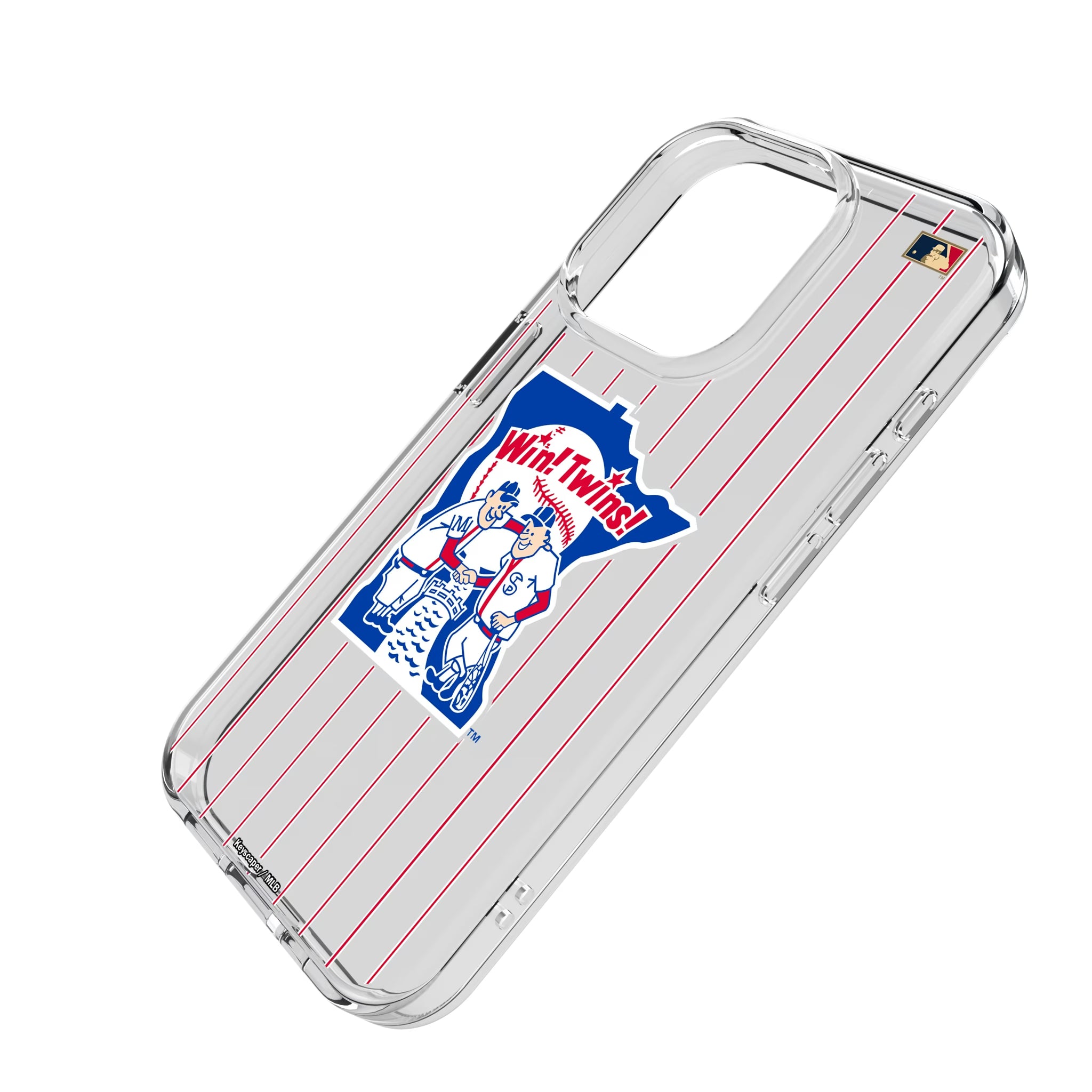 Minnesota Twins 1976-1986 - Cooperstown Collection Pinstripe iPhone Clear Phone Case for Apple iPhone - Isometric View