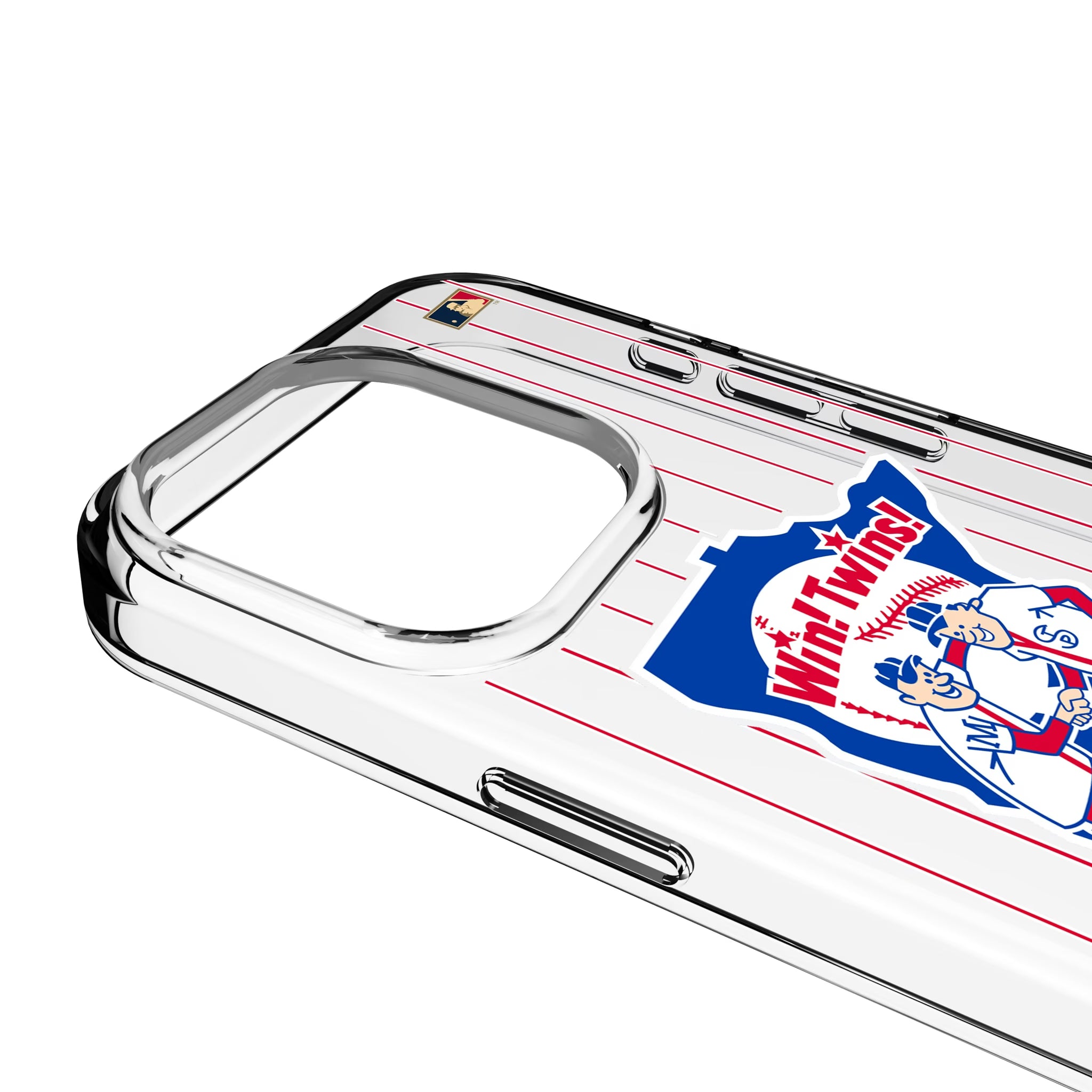 Minnesota Twins 1976-1986 - Cooperstown Collection Pinstripe iPhone Clear Phone Case for Apple iPhone - Detail