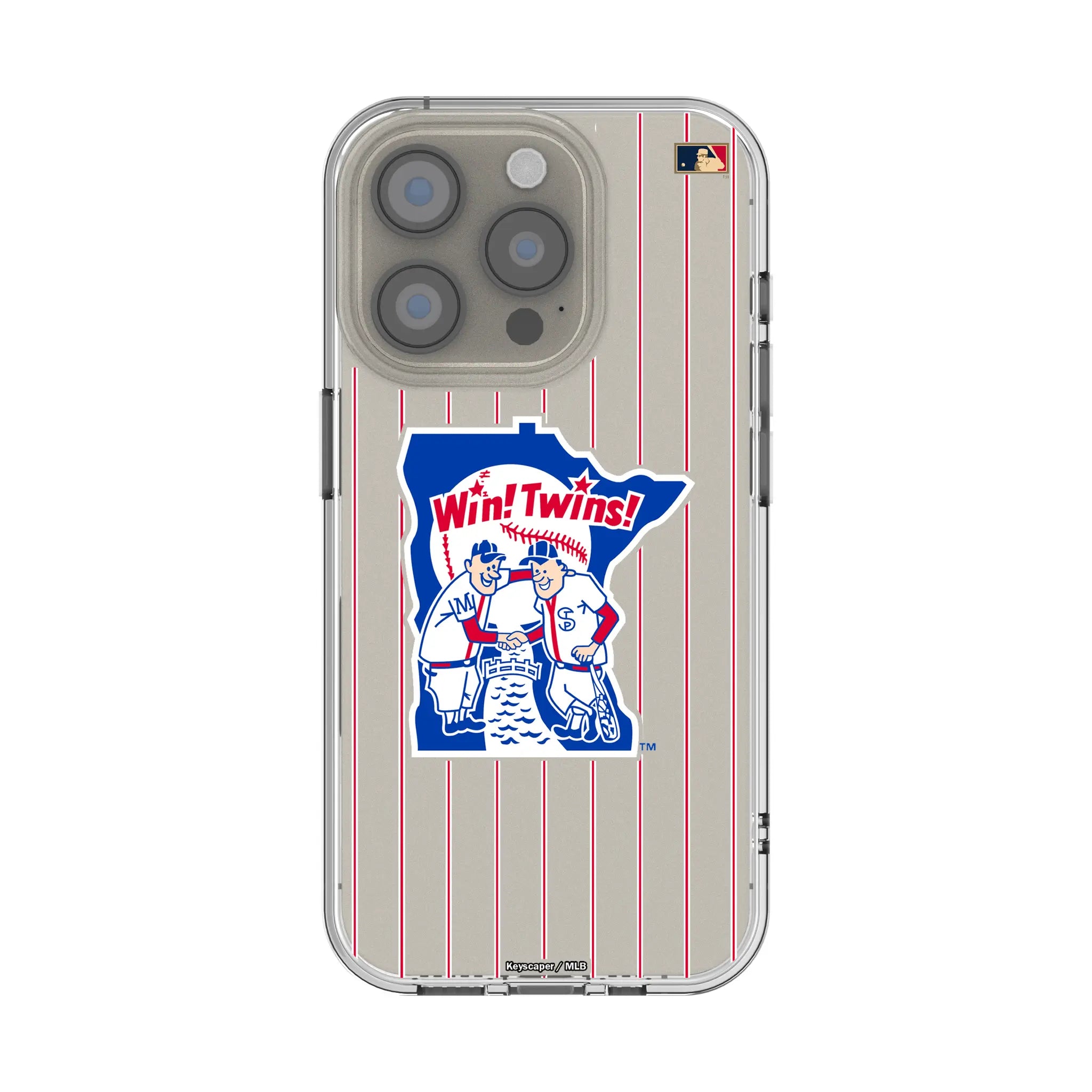 Minnesota Twins 1976-1986 - Cooperstown Collection Pinstripe iPhone Clear Phone Case for Apple iPhone