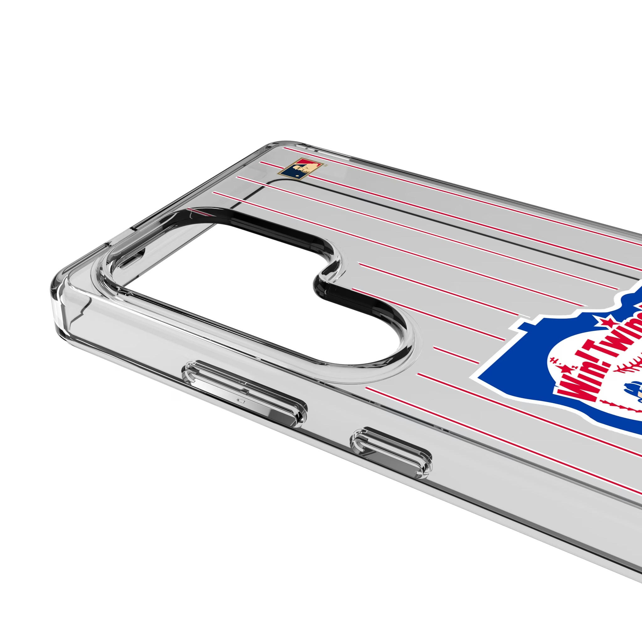 Minnesota Twins 1976-1986 - Cooperstown Collection Pinstripe Galaxy Clear Phone Case for Samsung Galaxy - Detail