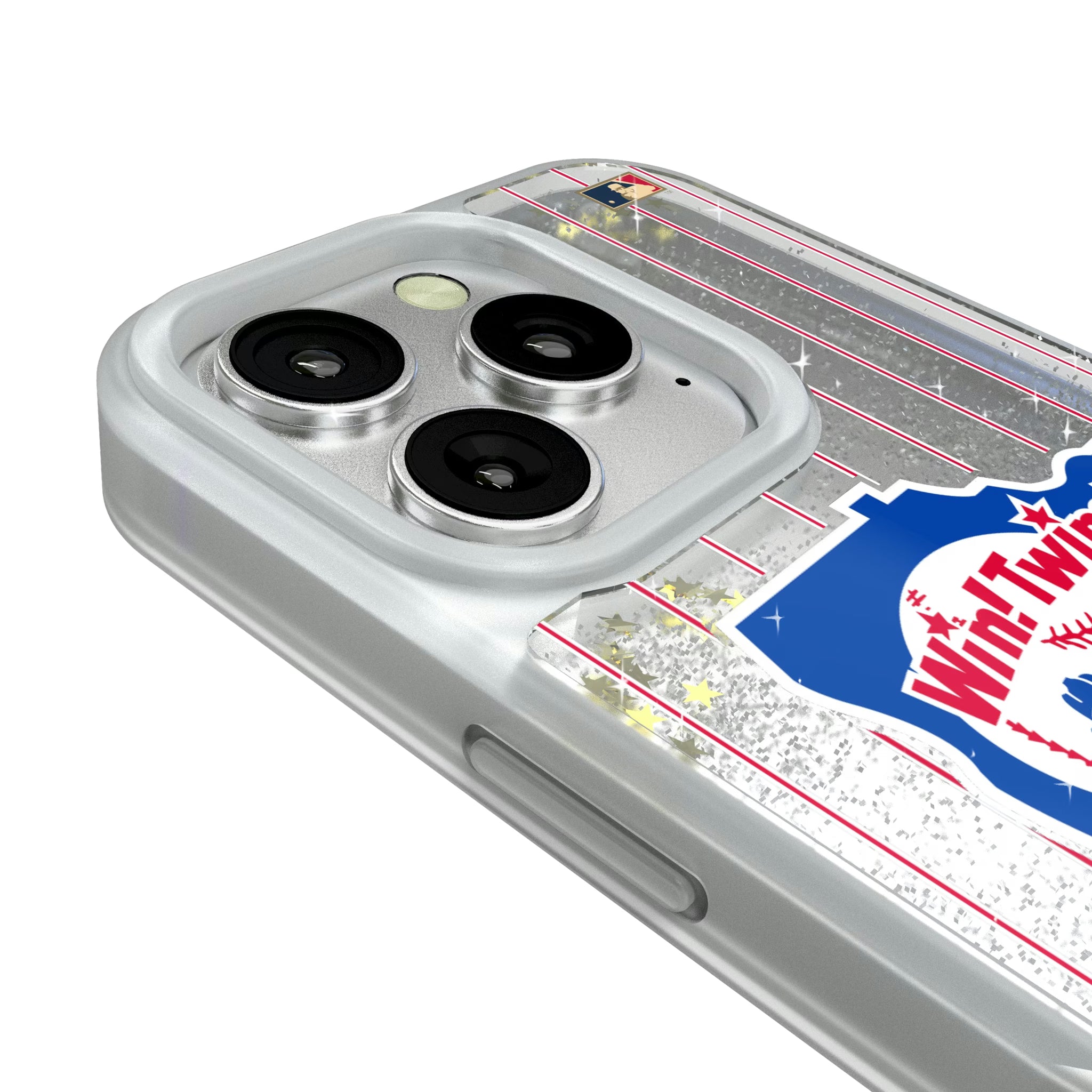 Minnesota Twins 1976-1986 - Cooperstown Collection Pinstripe iPhone Glitter Phone Case for Apple iPhone - Detail#Device_iPhone 16 Pro
