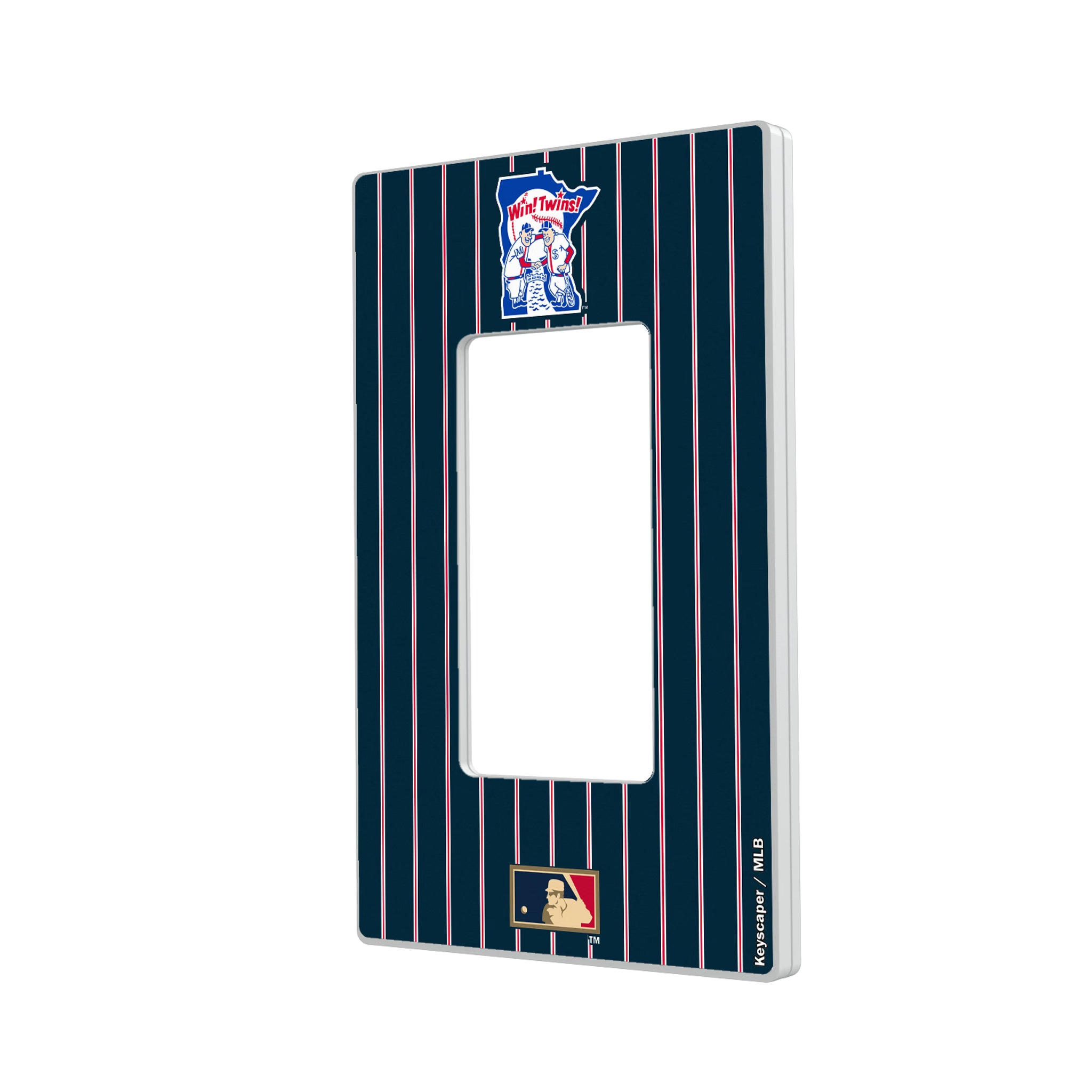 Minnesota Twins 1976-1986 - Cooperstown Collection Pinstripe Hidden-Screw Light Switch Plate#Style_Single Rocker