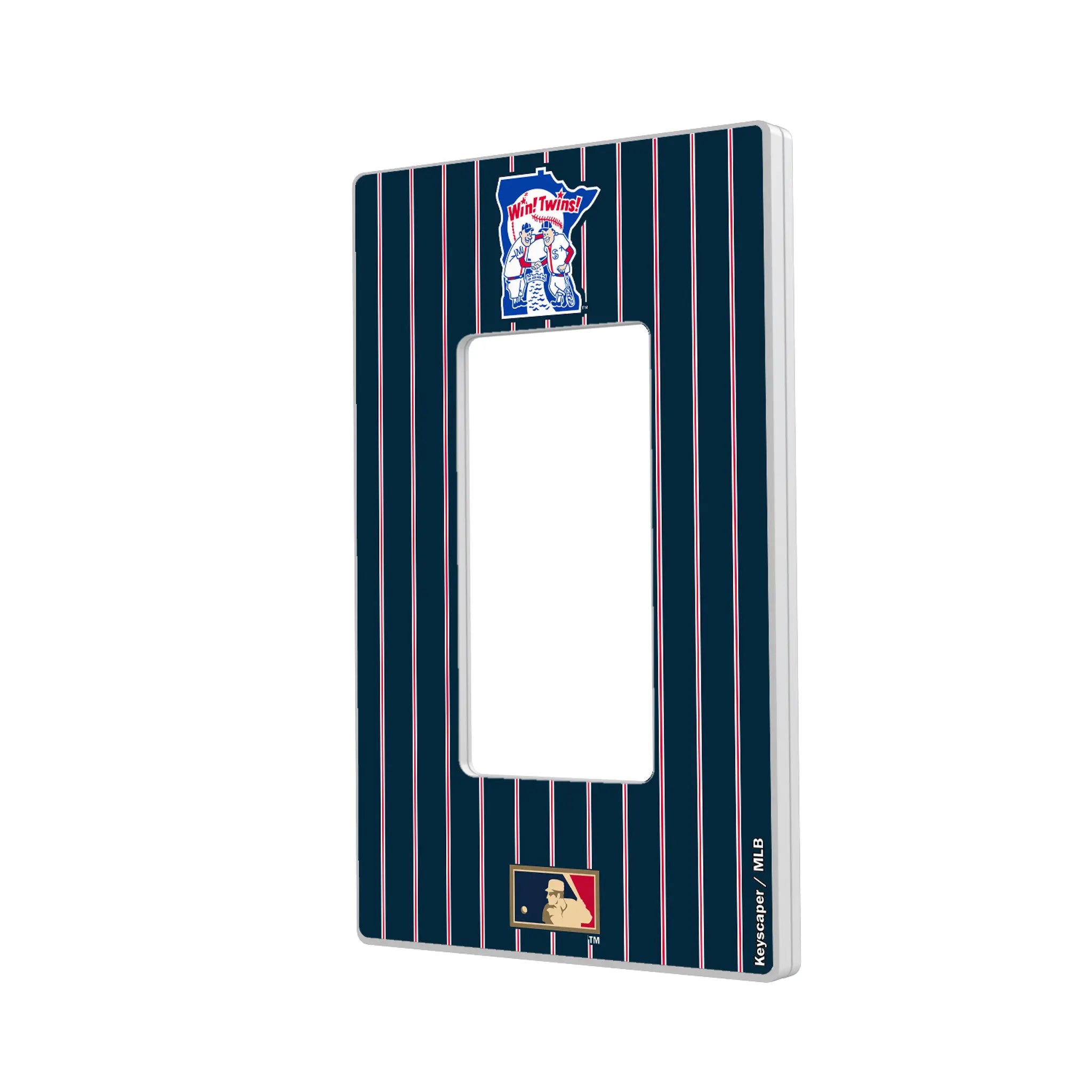 Minnesota Twins 1976-1986 - Cooperstown Collection Pinstripe Hidden-Screw Light Switch Plate#Style_Single Rocker