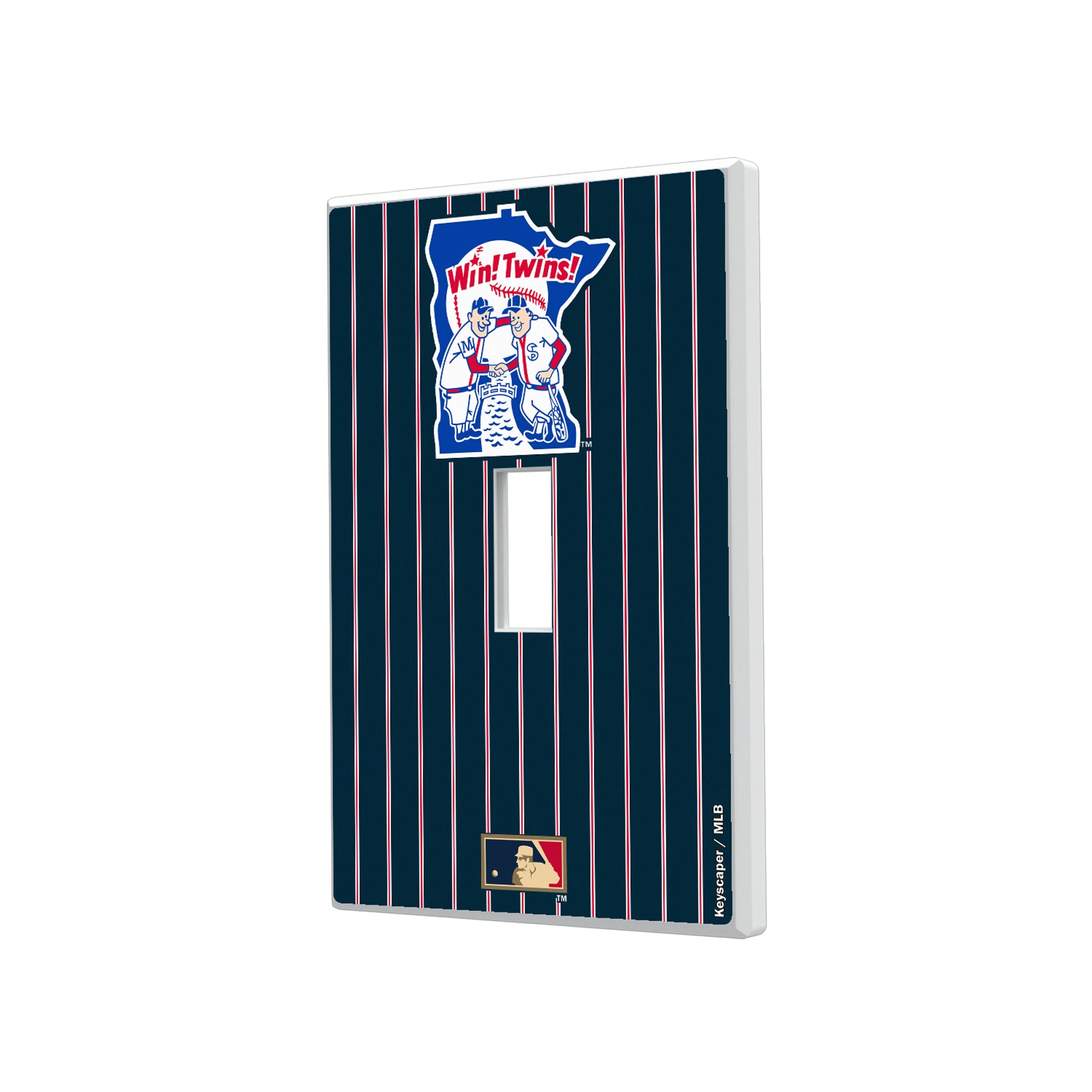 Minnesota Twins 1976-1986 - Cooperstown Collection Pinstripe Hidden-Screw Light Switch Plate#Style_Single Toggle
