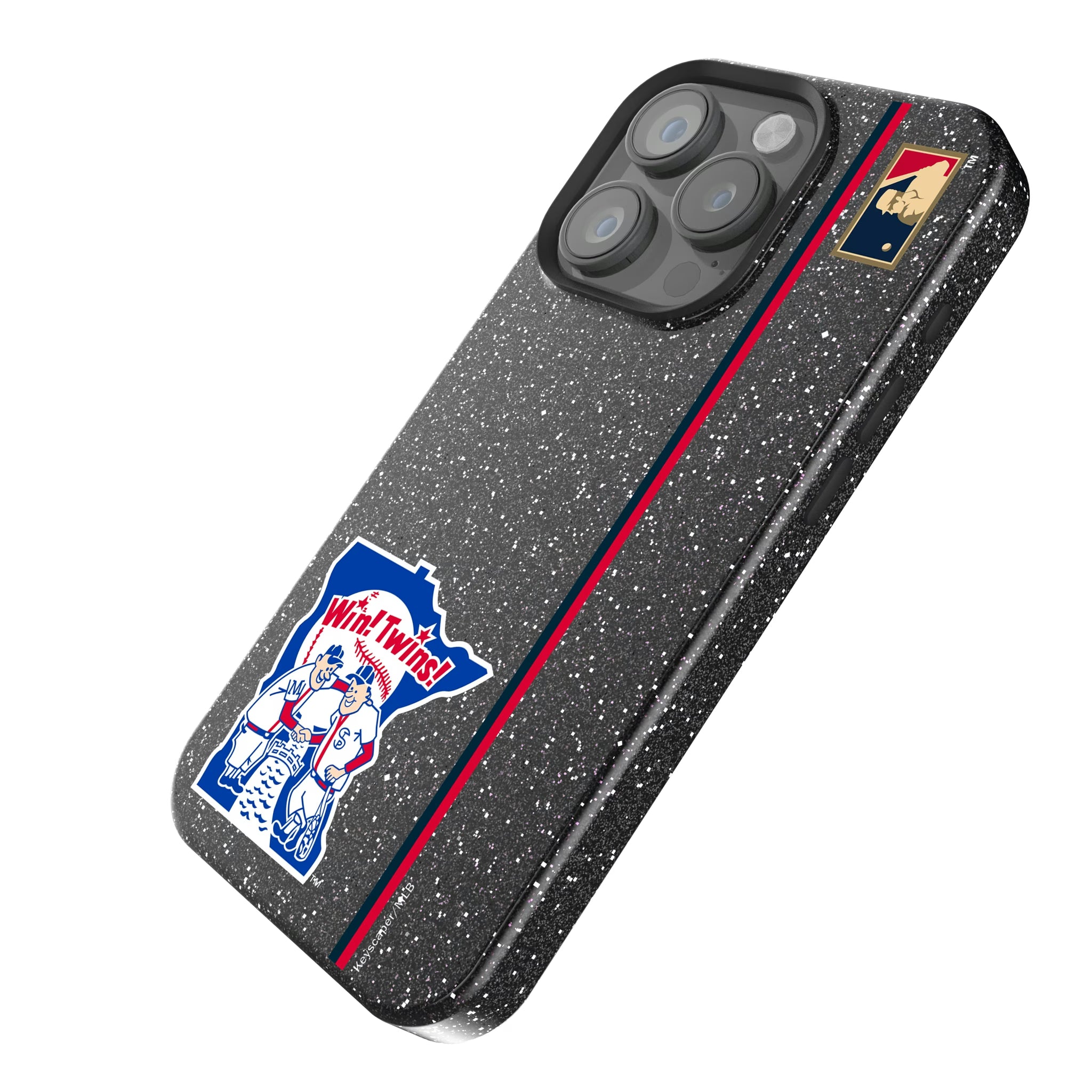 Minnesota Twins 1976-1986 - Cooperstown Collection Sidebar iPhone Bling Phone Case for Apple iPhone - Isometric View