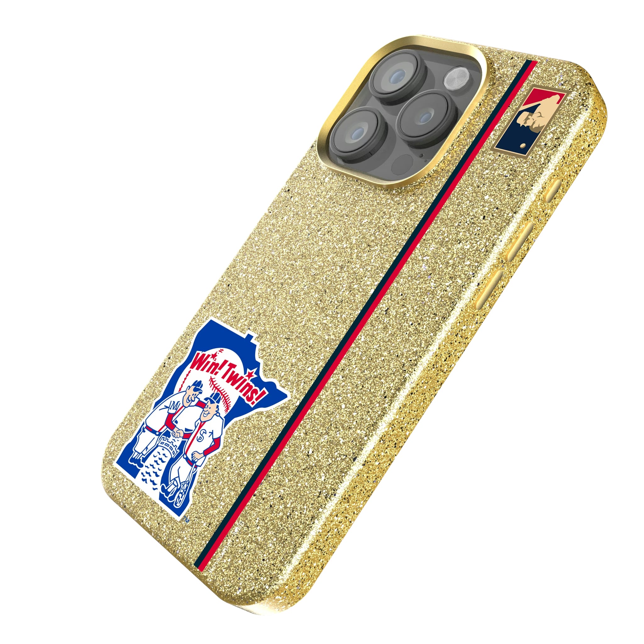 Minnesota Twins 1976-1986 - Cooperstown Collection Sidebar iPhone Bling Phone Case for Apple iPhone - Isometric View