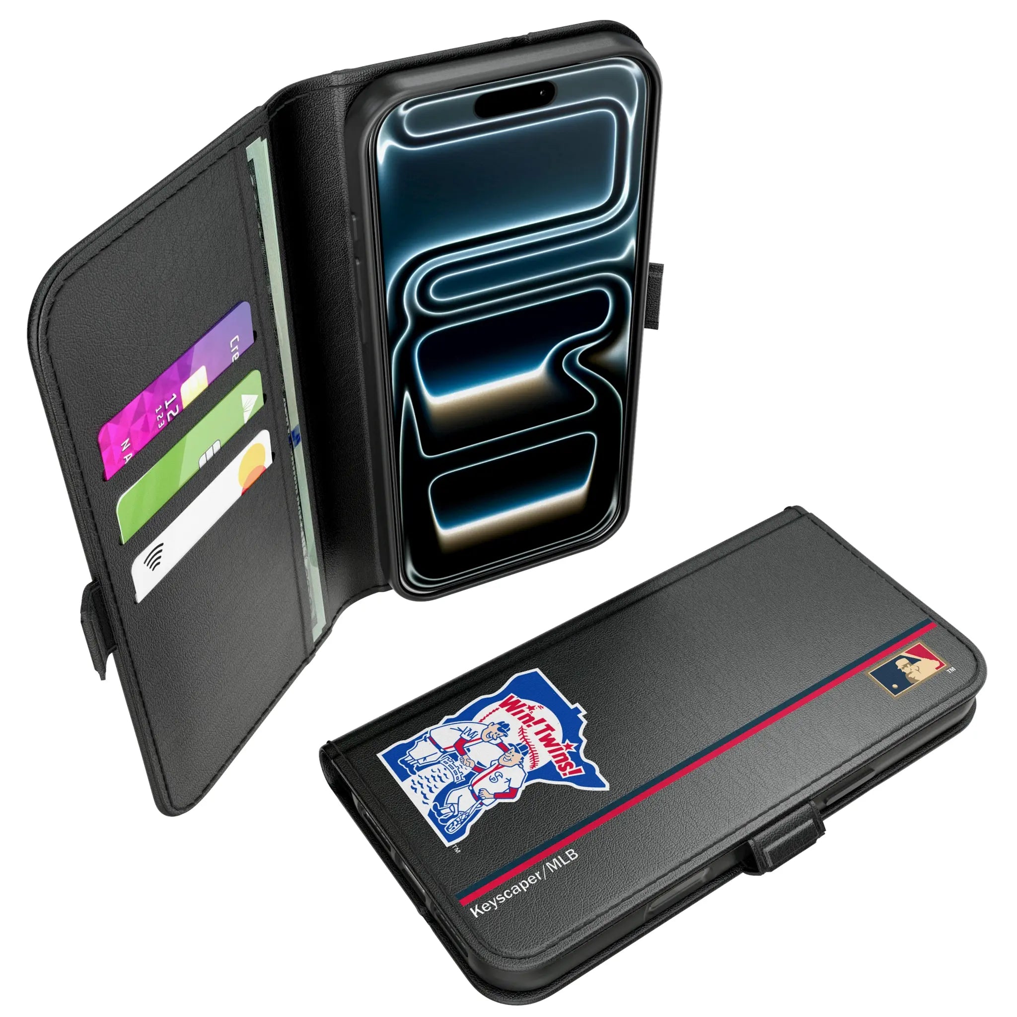 Minnesota Twins 1976-1986 - Cooperstown Collection Sidebar iPhone Folio Phone Case for Apple iPhone#Device_iPhone 17 Pro Max