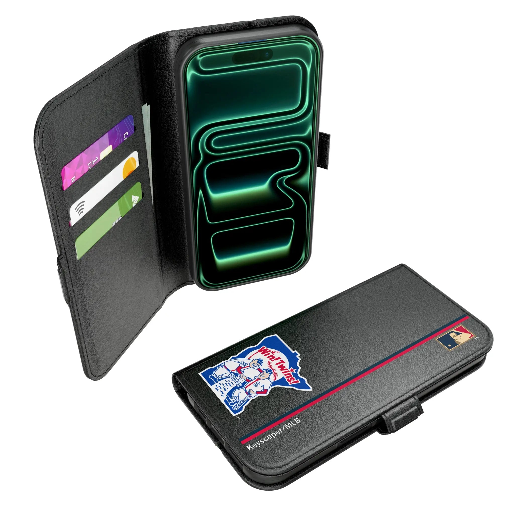 Minnesota Twins 1976-1986 - Cooperstown Collection Sidebar iPhone Folio Phone Case for Apple iPhone#Device_iPhone 17