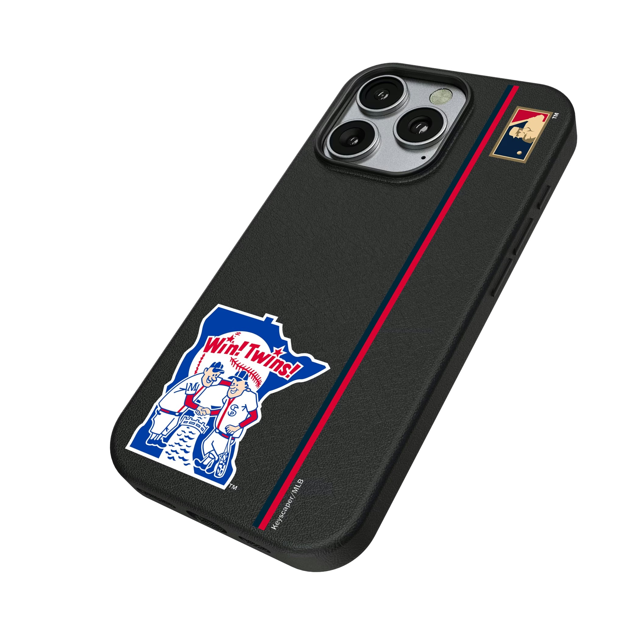 Minnesota Twins 1976-1986 - Cooperstown Collection Sidebar iPhone MagSafe Compatible Phone Case for Apple iPhone - Isometric View