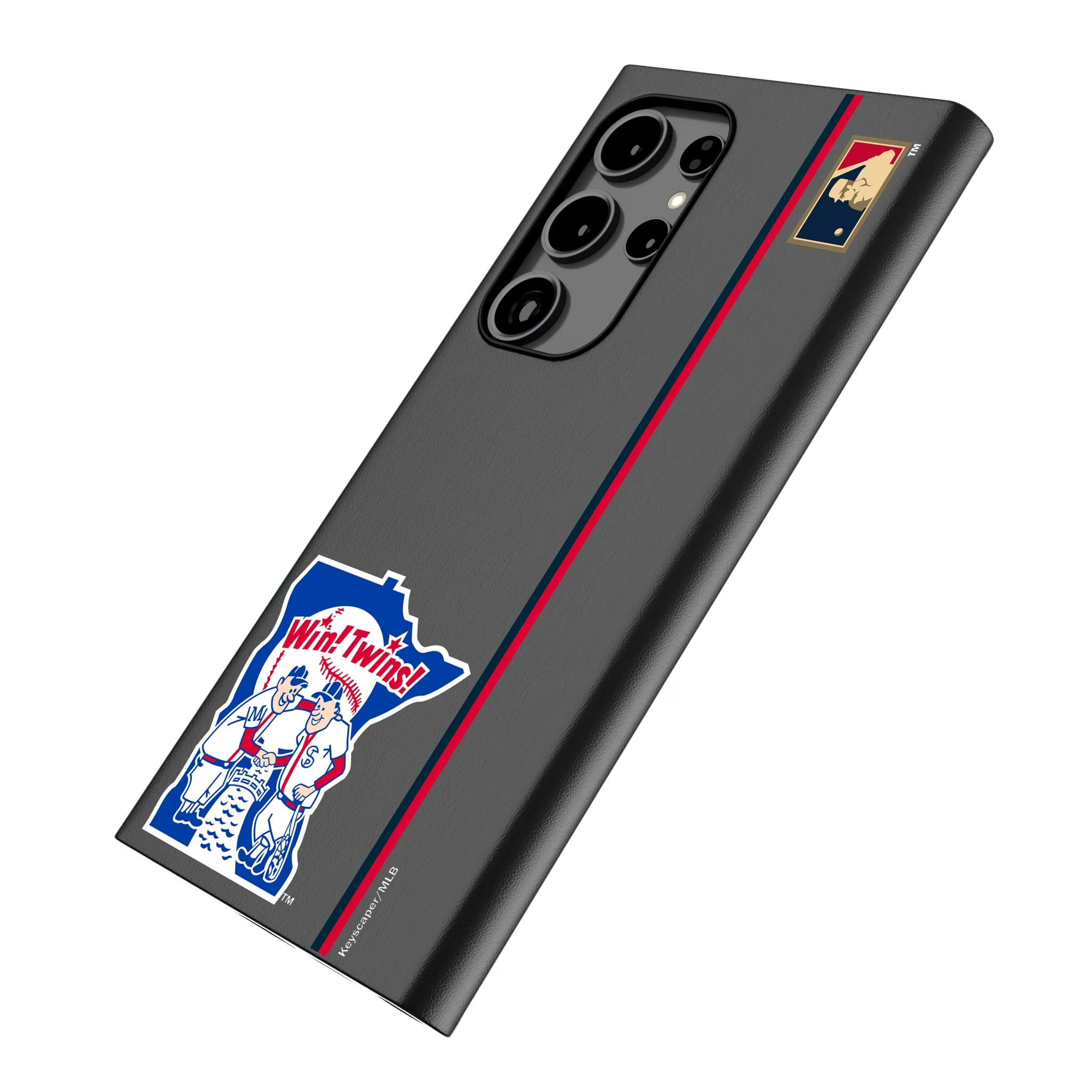 Minnesota Twins 1976-1986 - Cooperstown Collection Sidebar Galaxy MagSafe Compatible Phone Case for Samsung Galaxy - Isometric View
