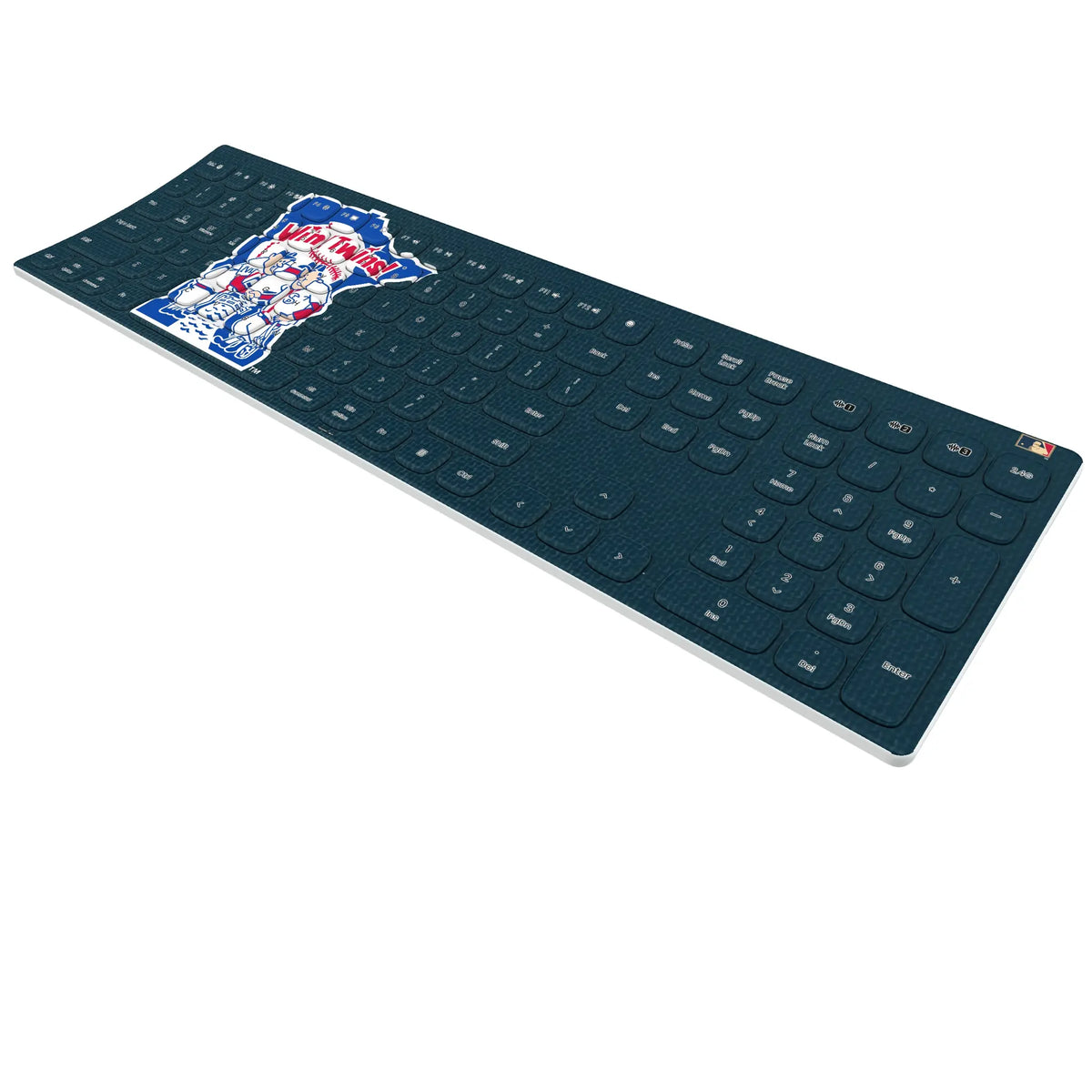 Minnesota Twins 1976-1986 - Cooperstown Collection Solid KKB605 Curved Wireless Keyboard - Isometric View