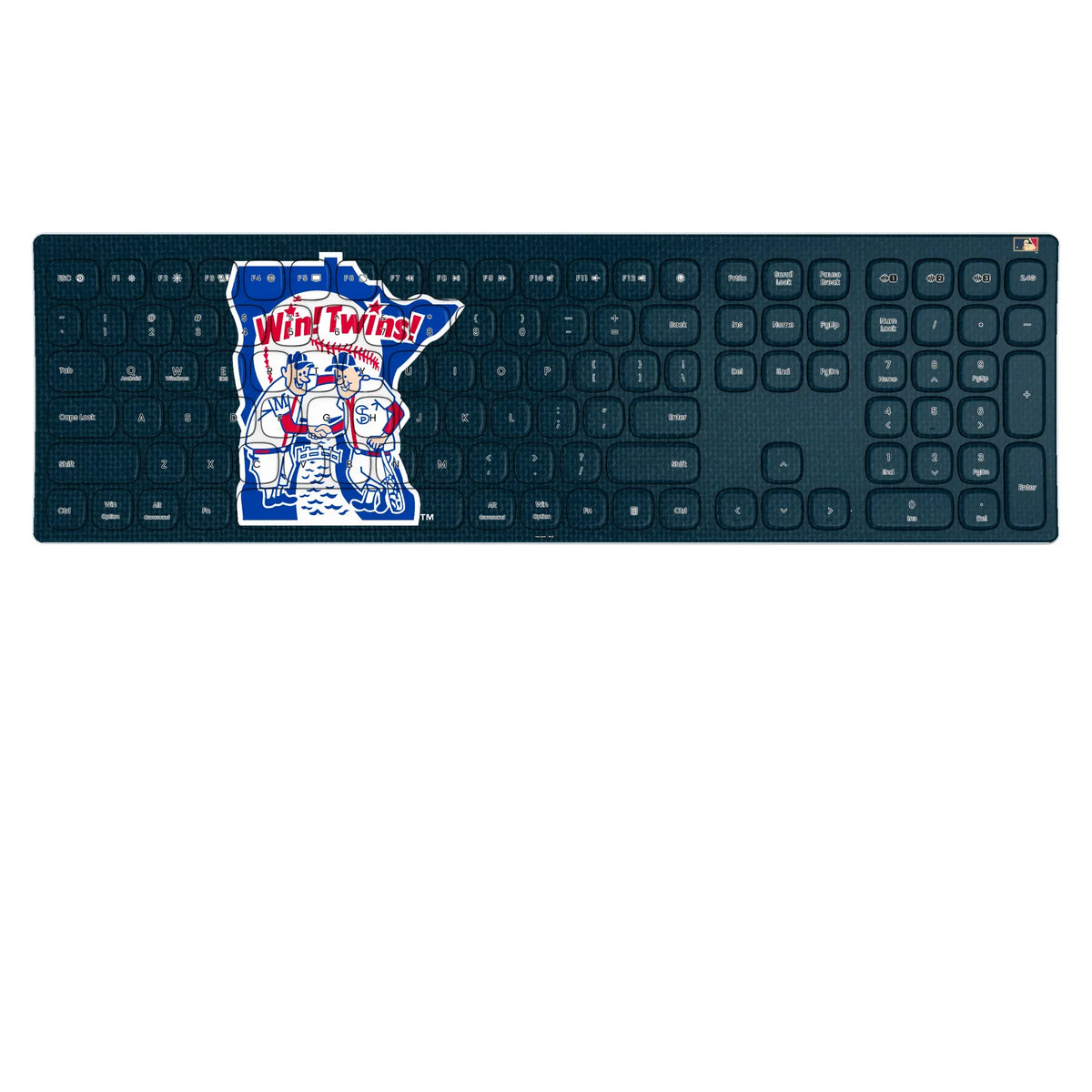 Minnesota Twins 1976-1986 - Cooperstown Collection Solid KKB605 Curved Wireless Keyboard